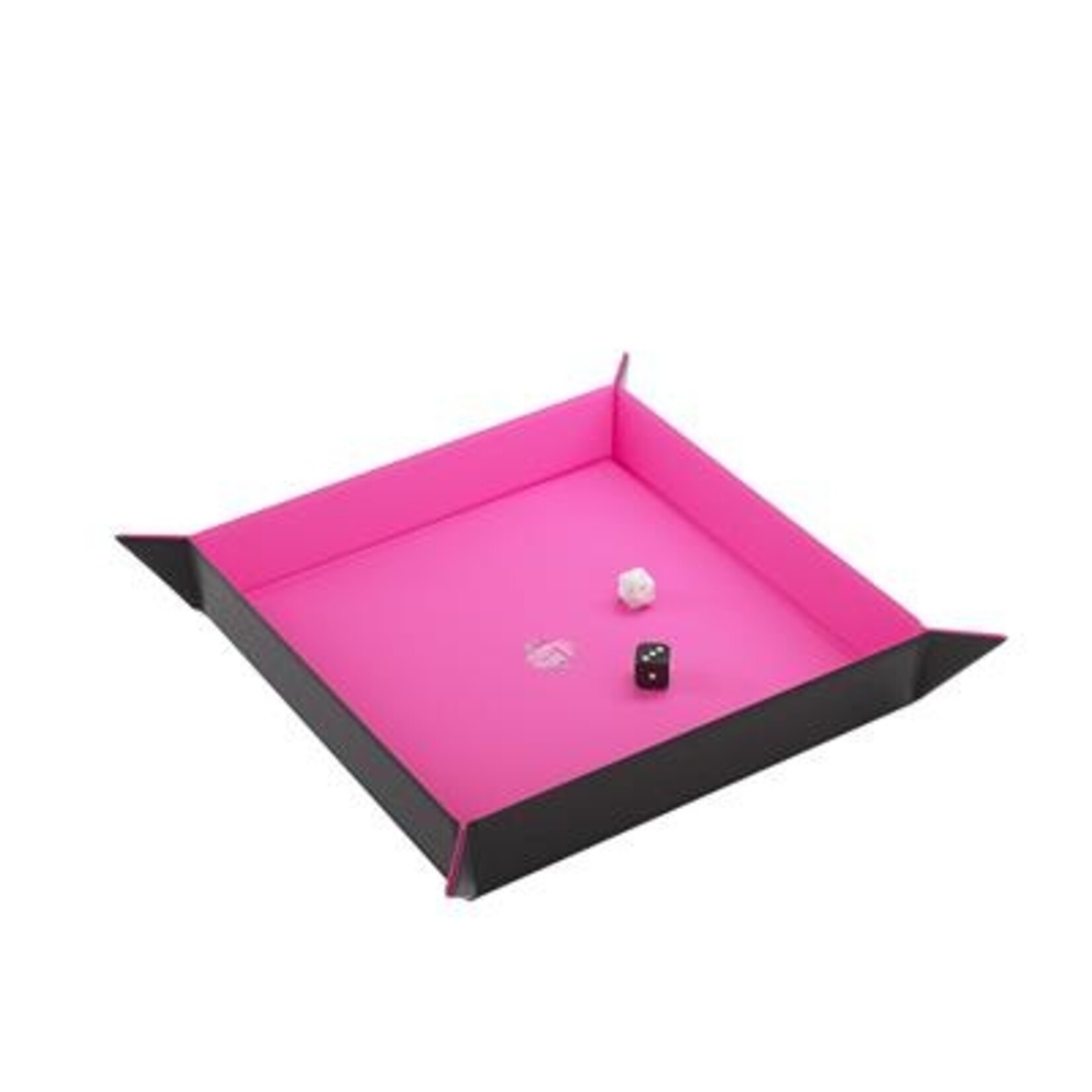 Gamegenic Gamegenic: Magnetic Dice Tray - Square Black/Pink