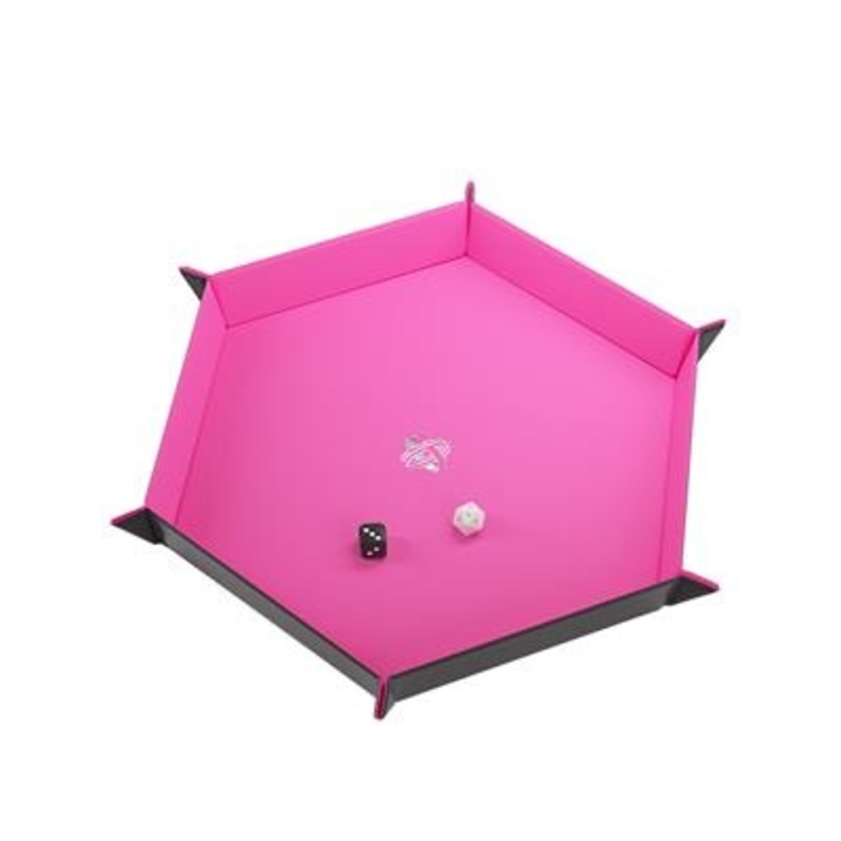 Gamegenic Gamegenic: Magnetic Dice Tray - Hexagonal Black/Pink