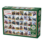 Cobble Hill Railroads of America Postage Stamps Collage (1000pc)