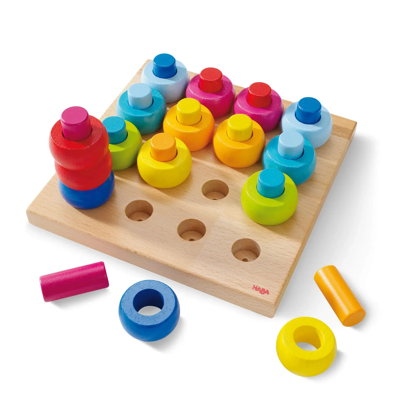 HABA Rainbow Whirls Sorting and Stacking Game