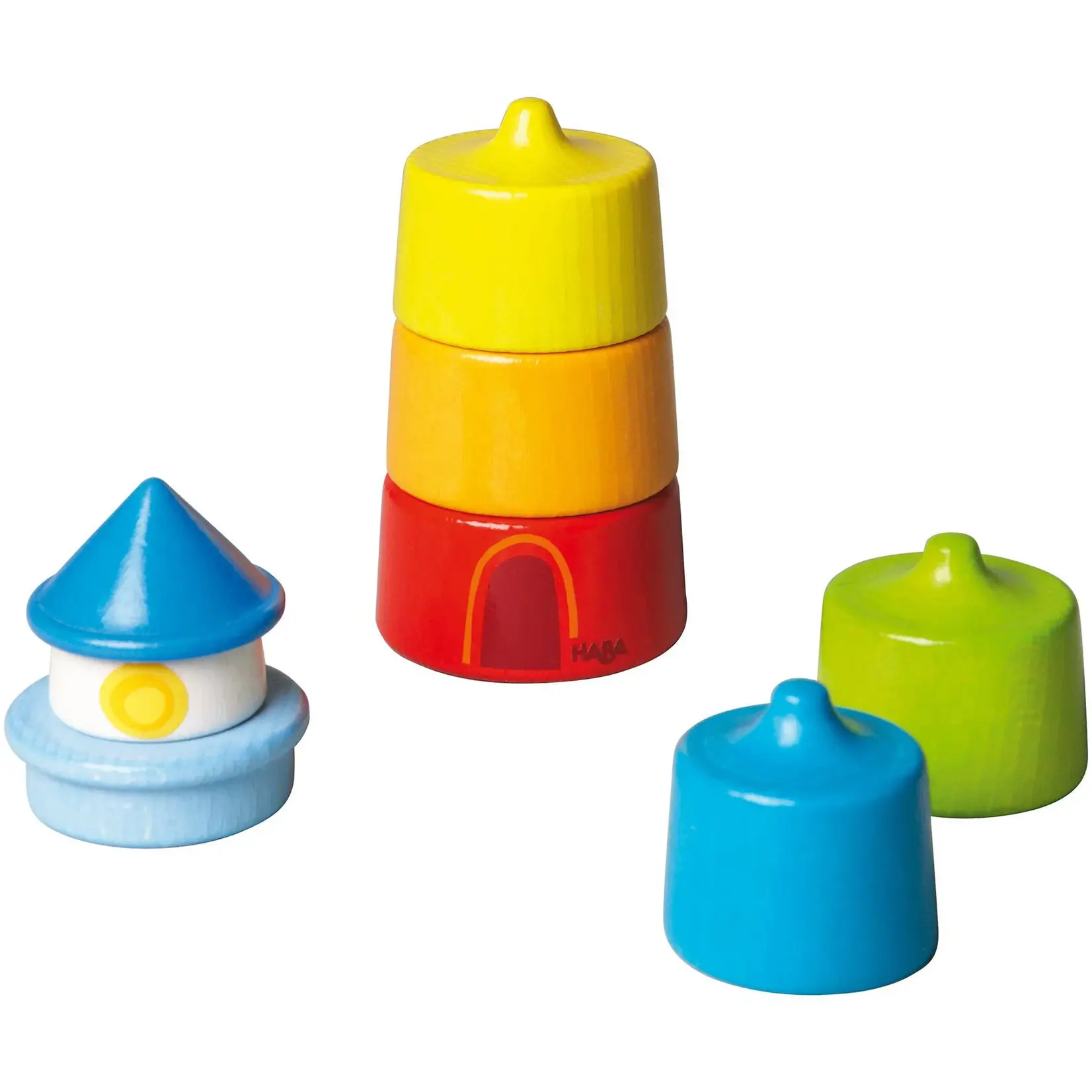 HABA Lighthouse Wooden Rainbow Stacker