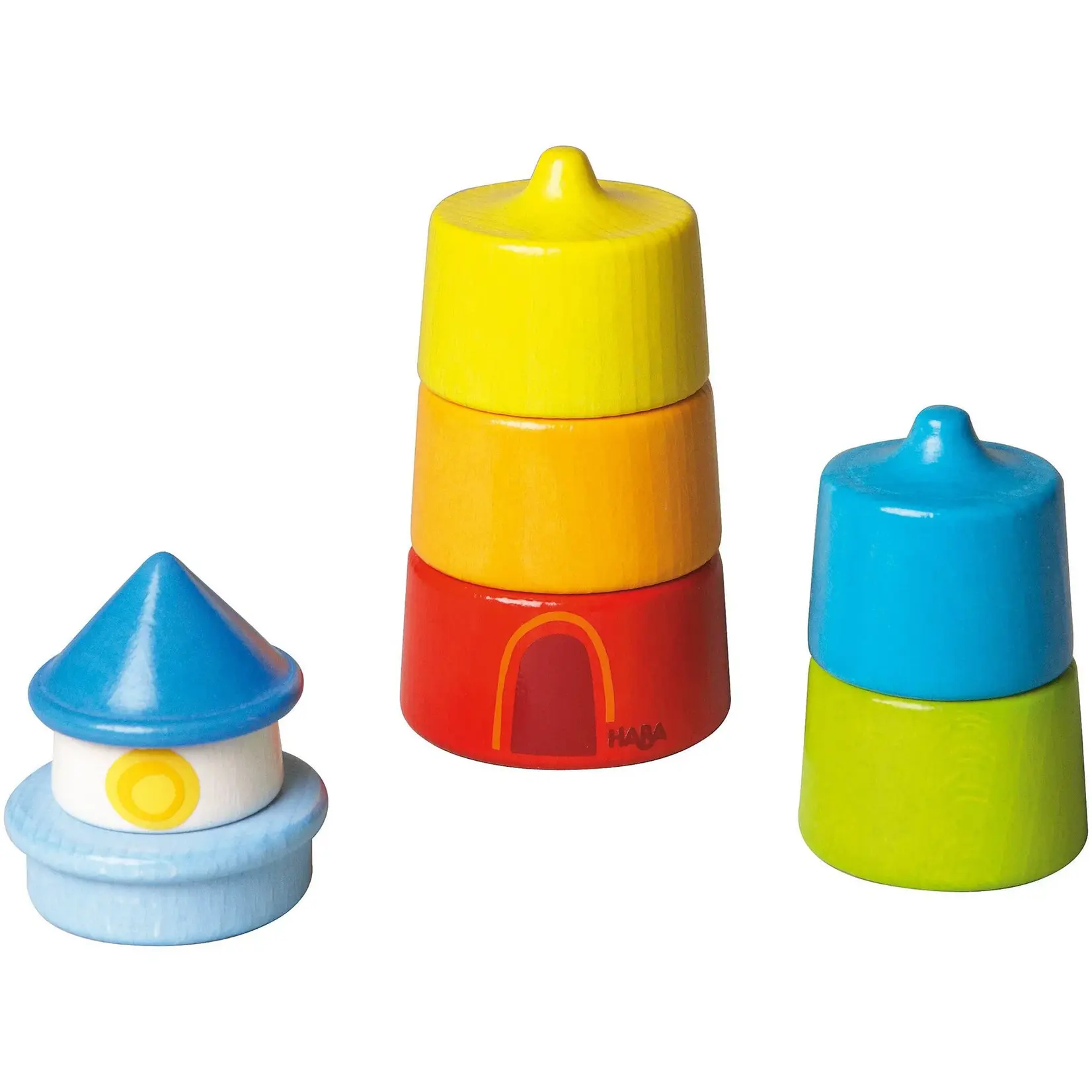 HABA Lighthouse Wooden Rainbow Stacker