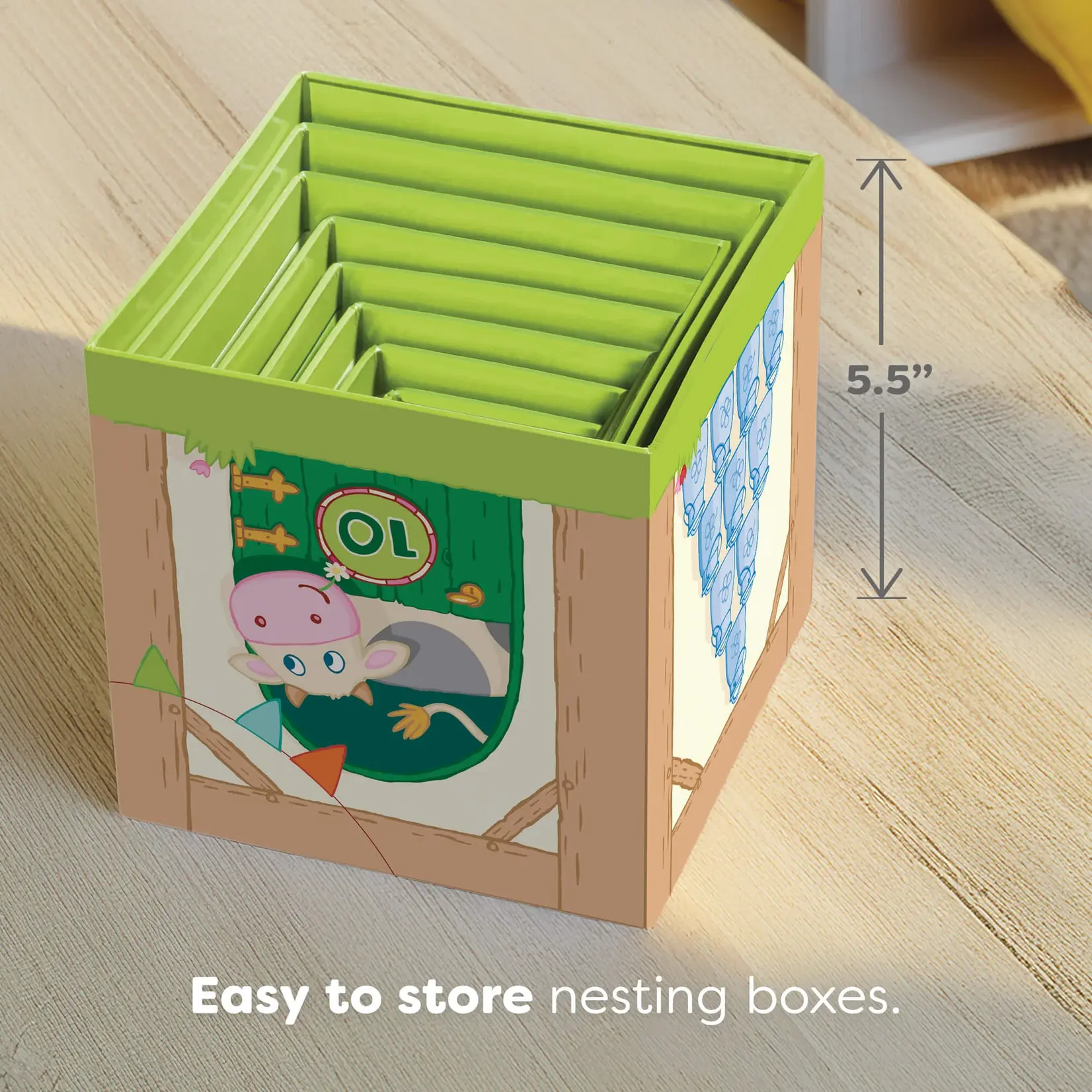 HABA On the Farm Cardboard Stacking & Nesting Cubes