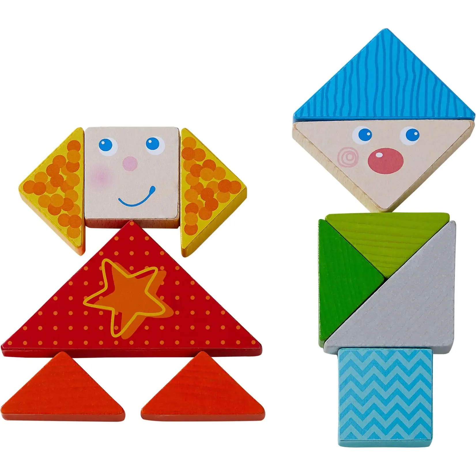 HABA Arranging Game Funny Faces Tangram Wooden Tiles