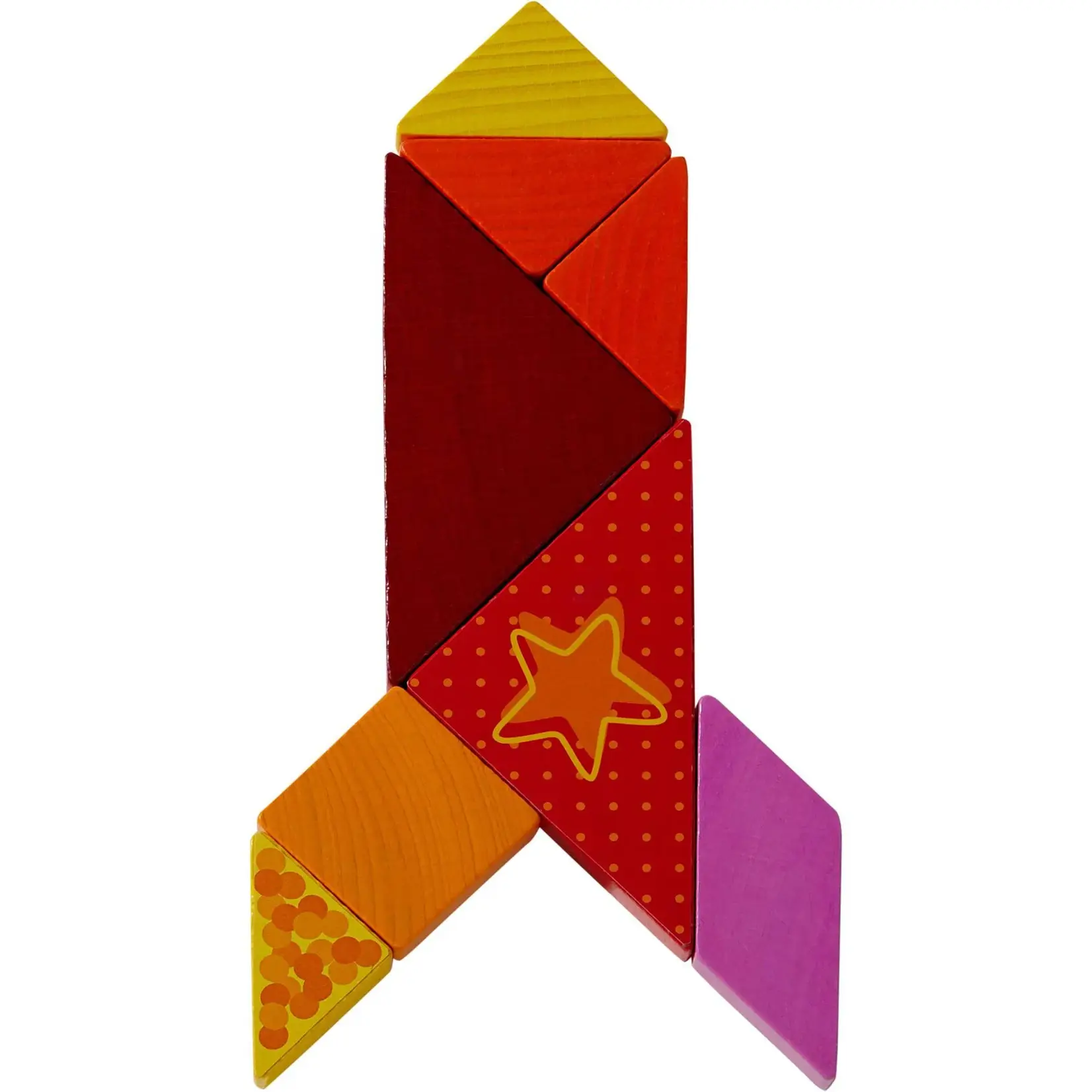 HABA Arranging Game Funny Faces Tangram Wooden Tiles