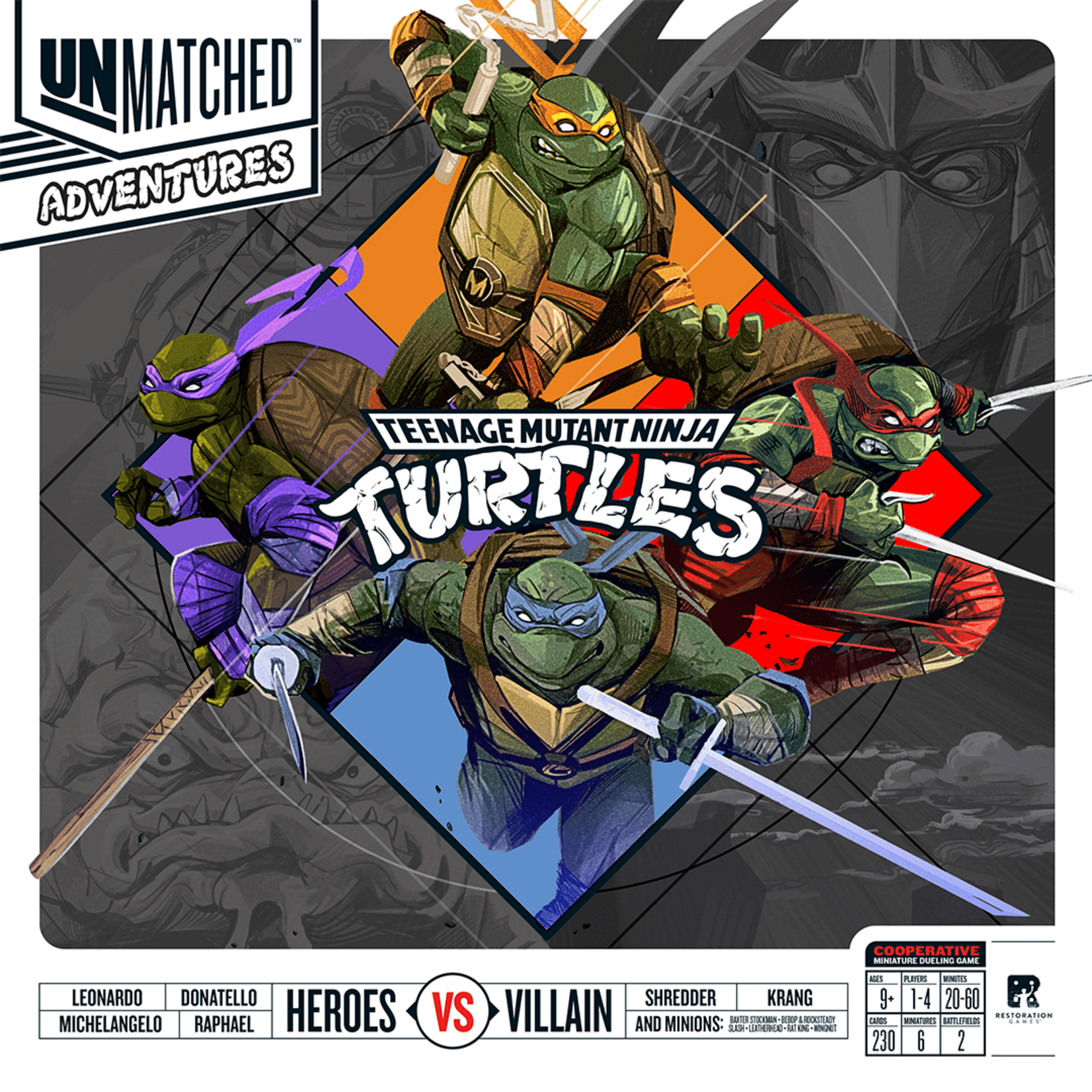 Restoration Games Unmatched Adventures: Teenage Mutant Ninja Turtles