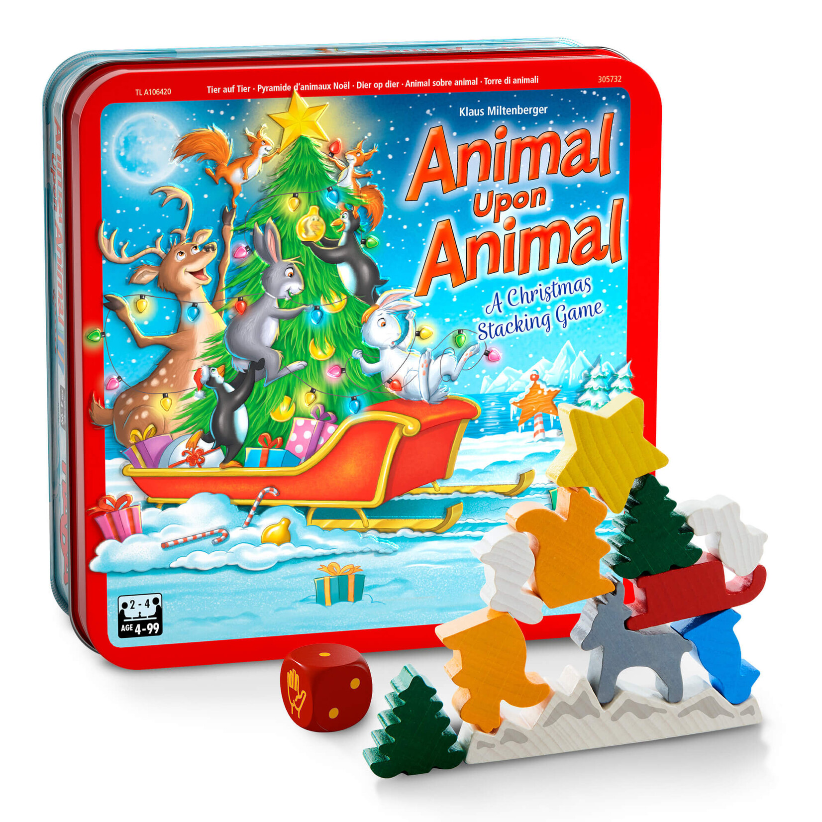 HABA Animal Upon Animal Christmas Stacking Game
