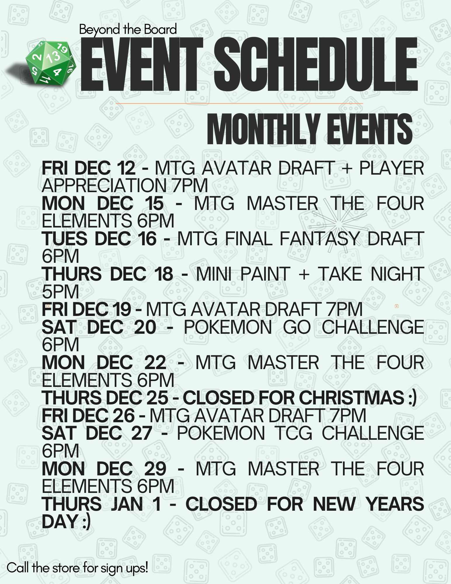 December Events