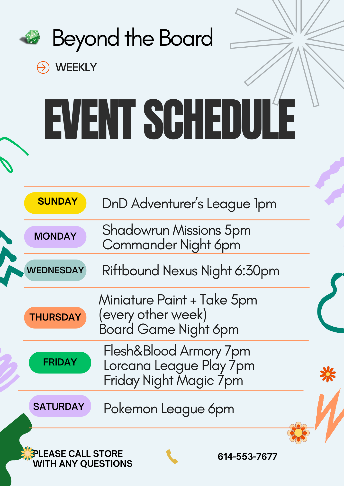 Weekly Events