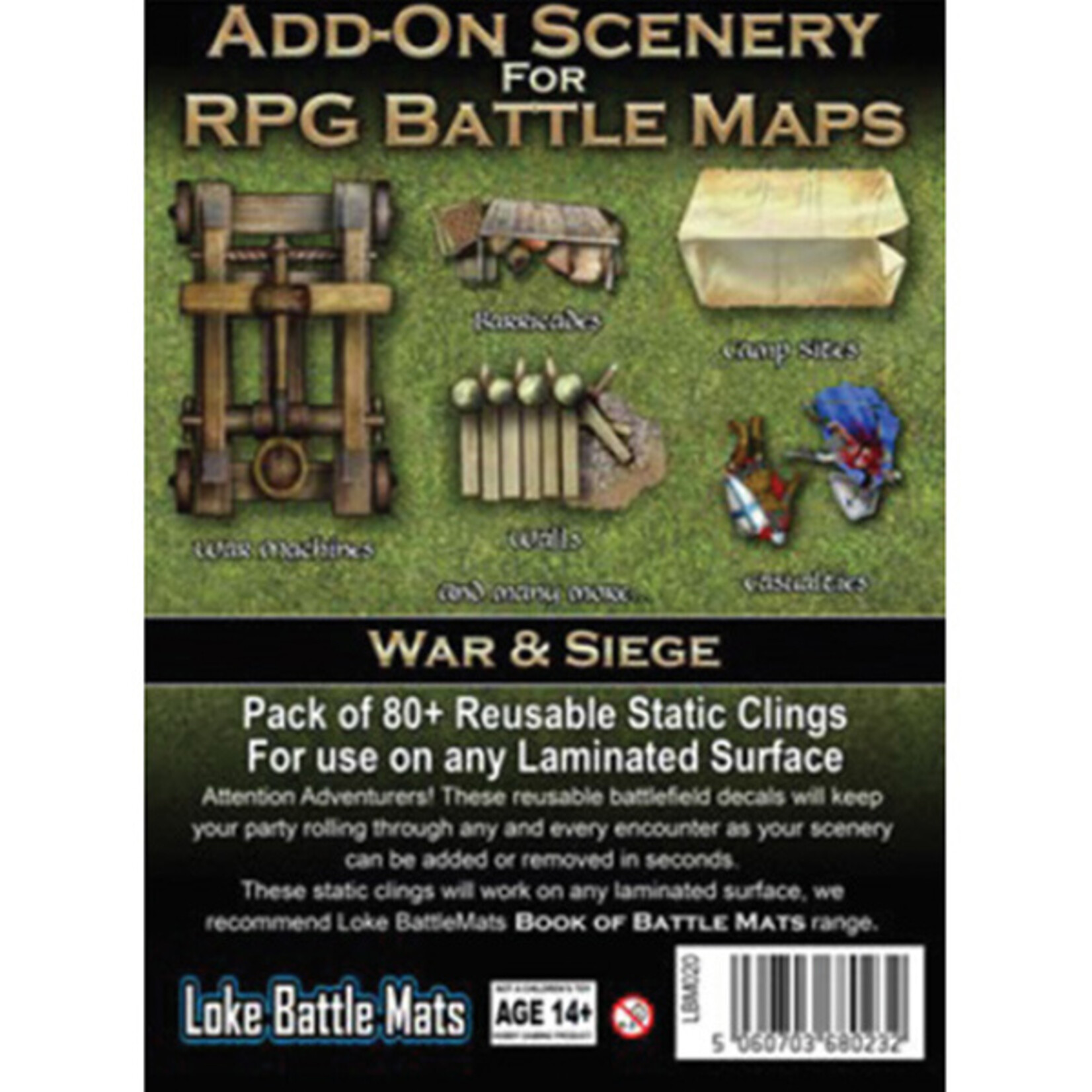 Loke Battle Mats Add On Scenery for RPG Battle Maps: War & Siege