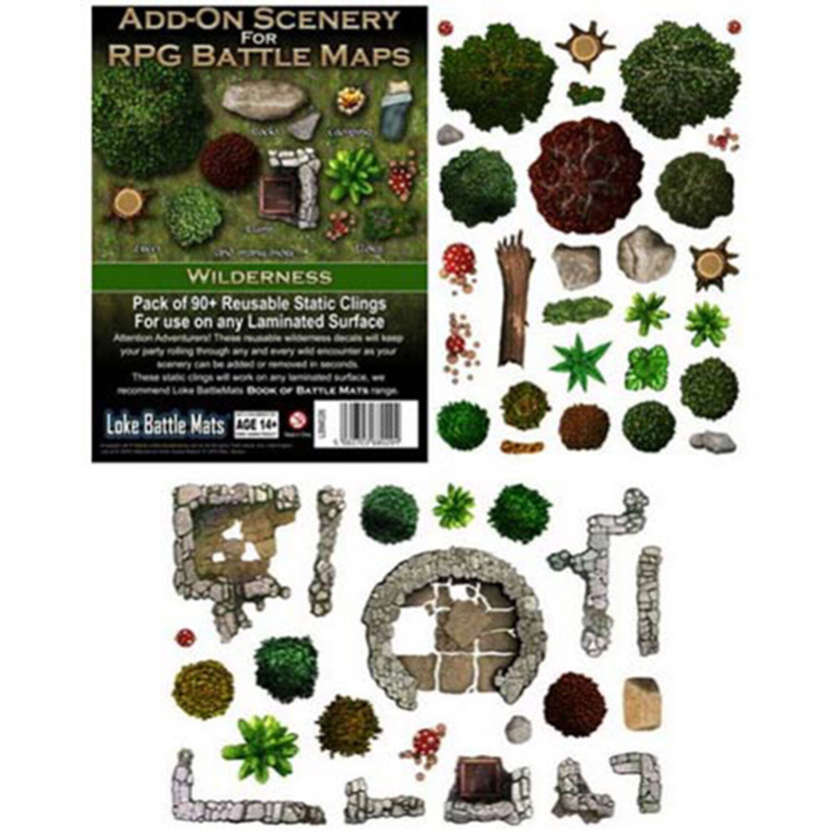 Loke Battle Mats Add On Scenery for RPG Battle Maps: Wilderness