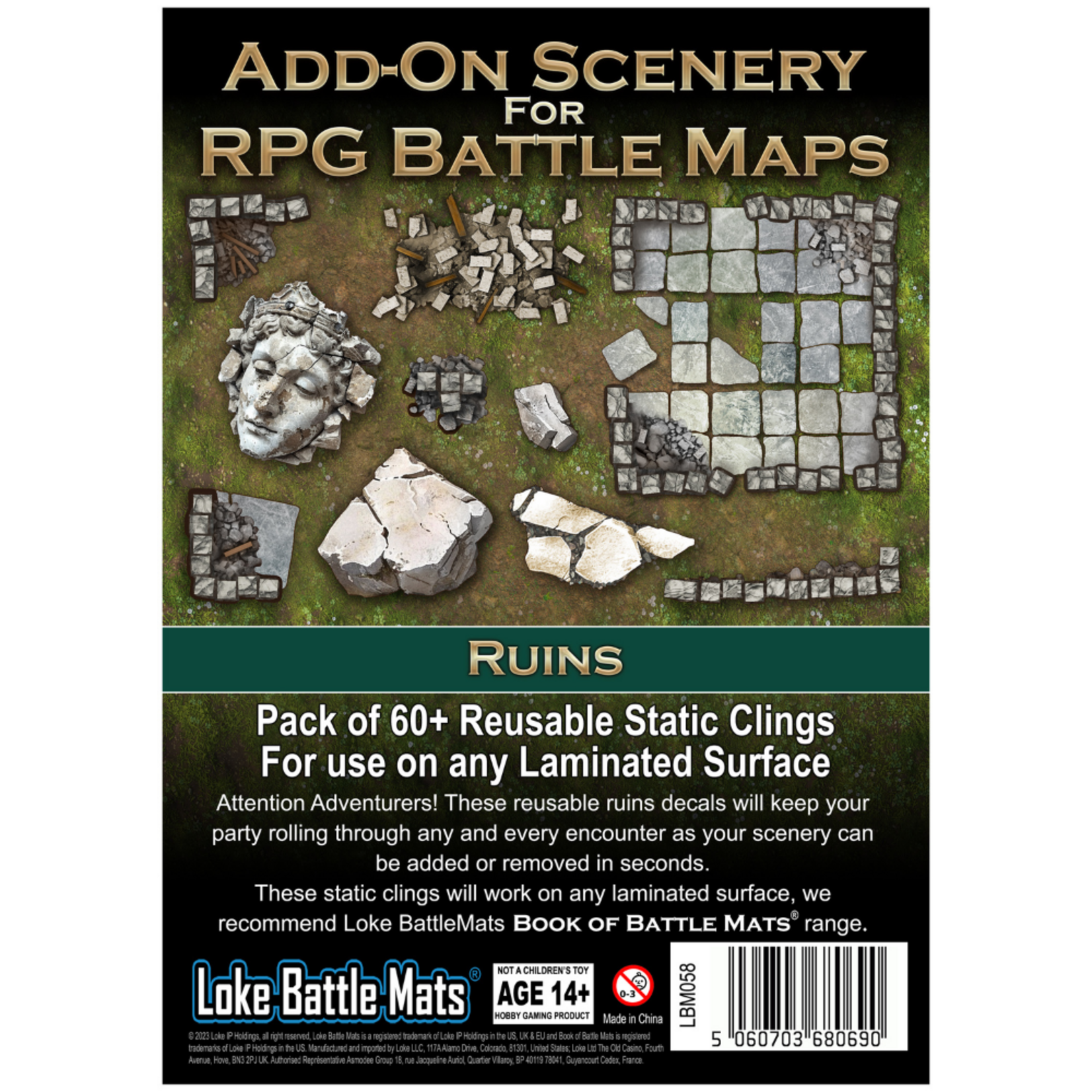 Loke Battle Mats Add On Scenery for RPG Battle Maps: Ruins