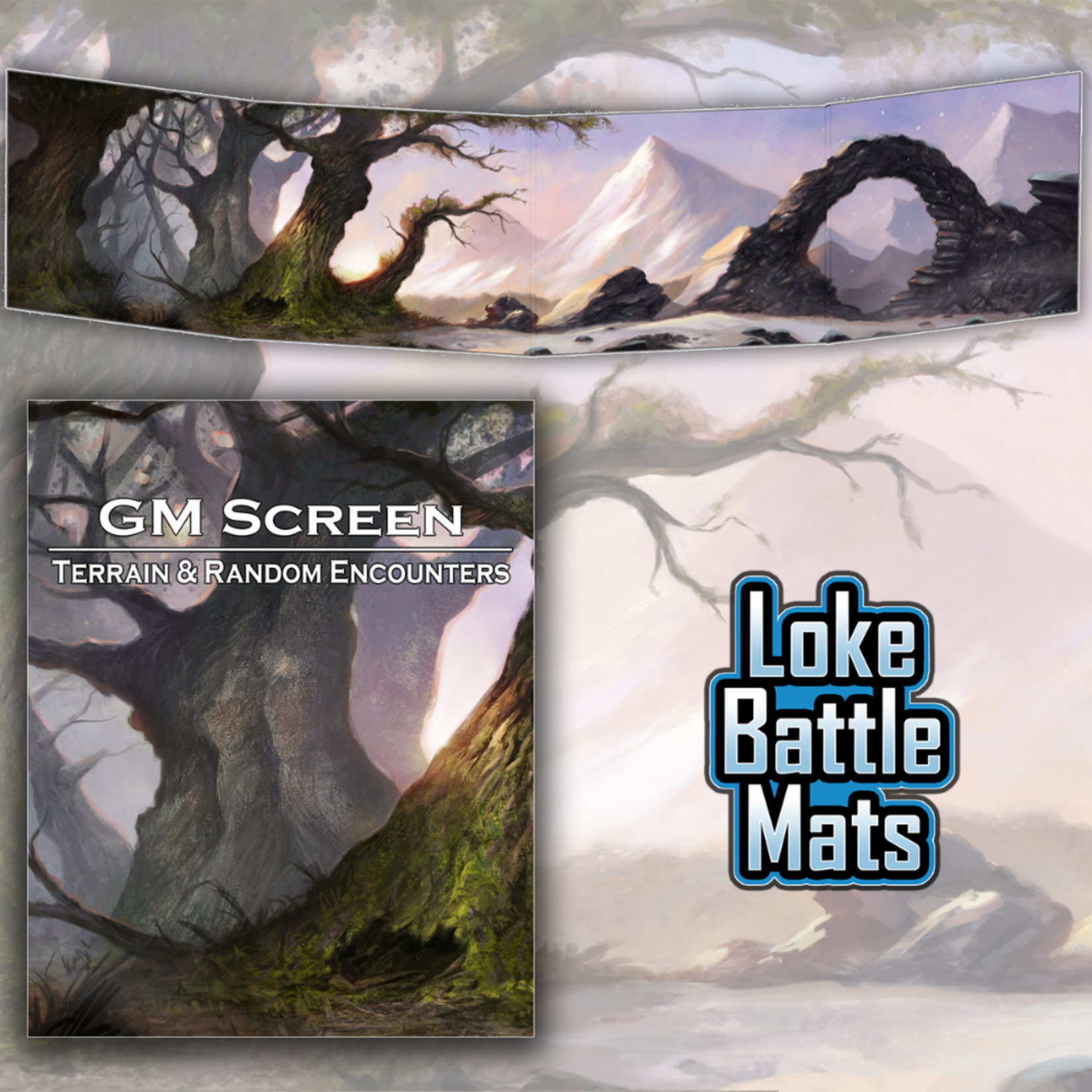Loke Battle Mats GM Screen: Terrain & Random Encounters