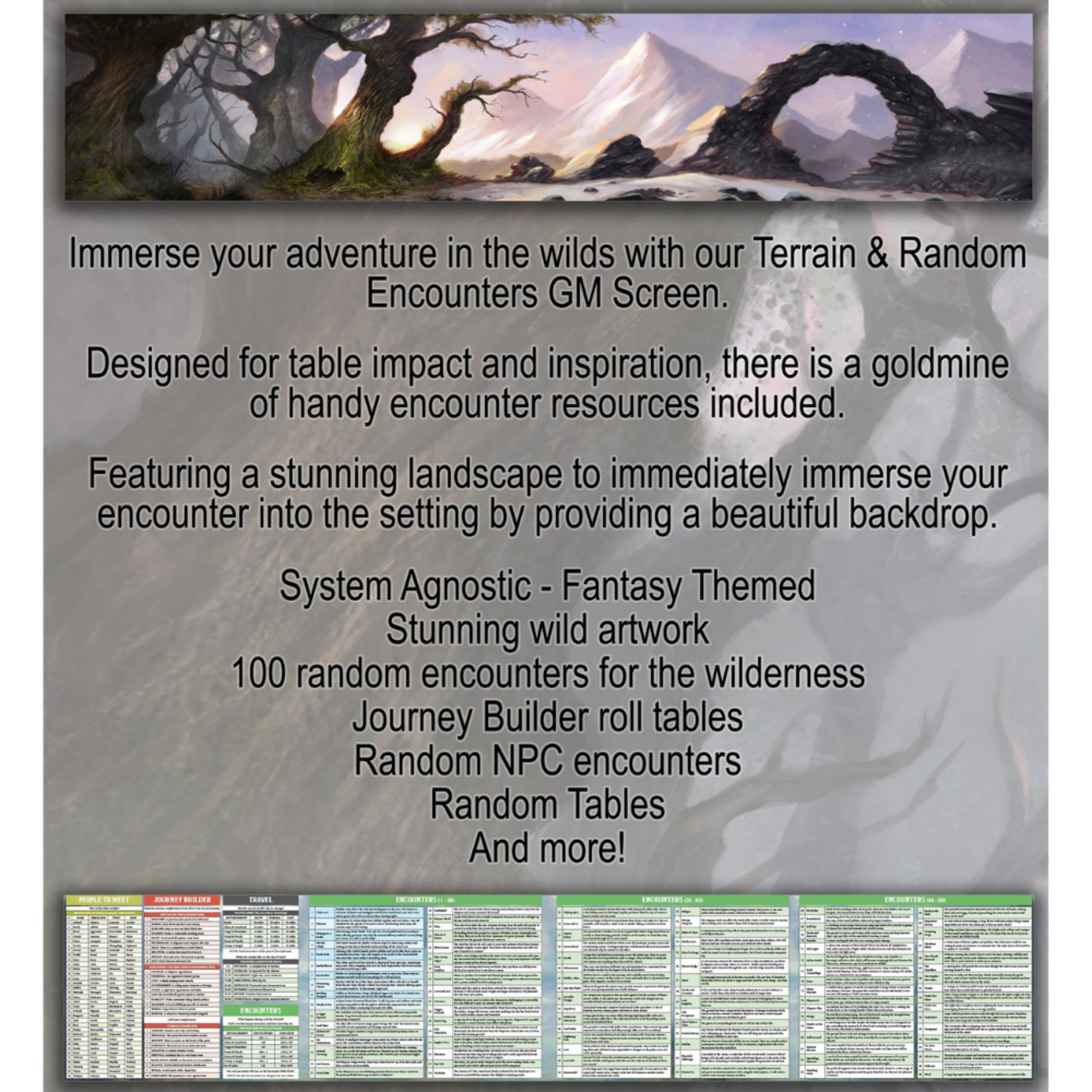 Loke Battle Mats GM Screen: Terrain & Random Encounters