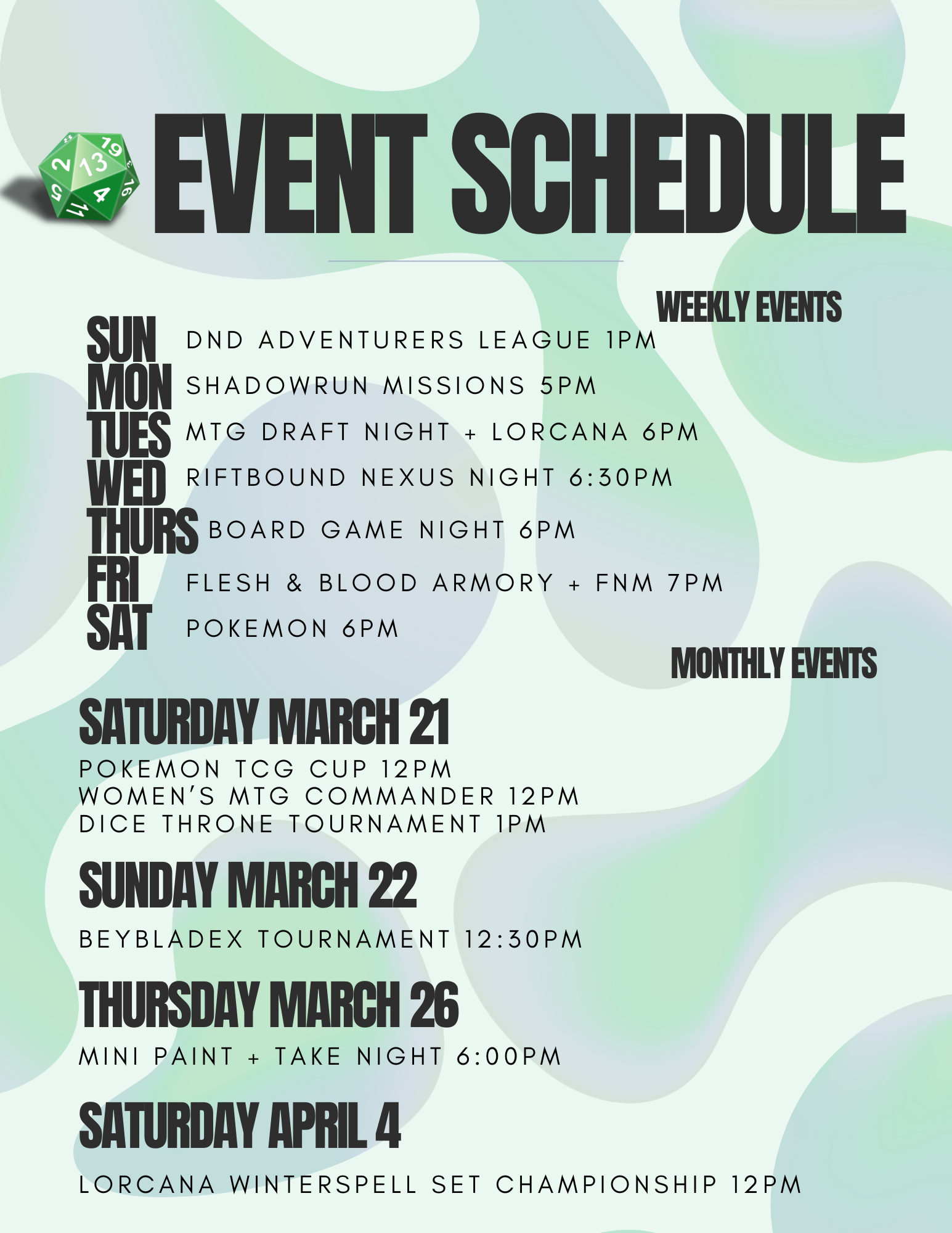 March Events