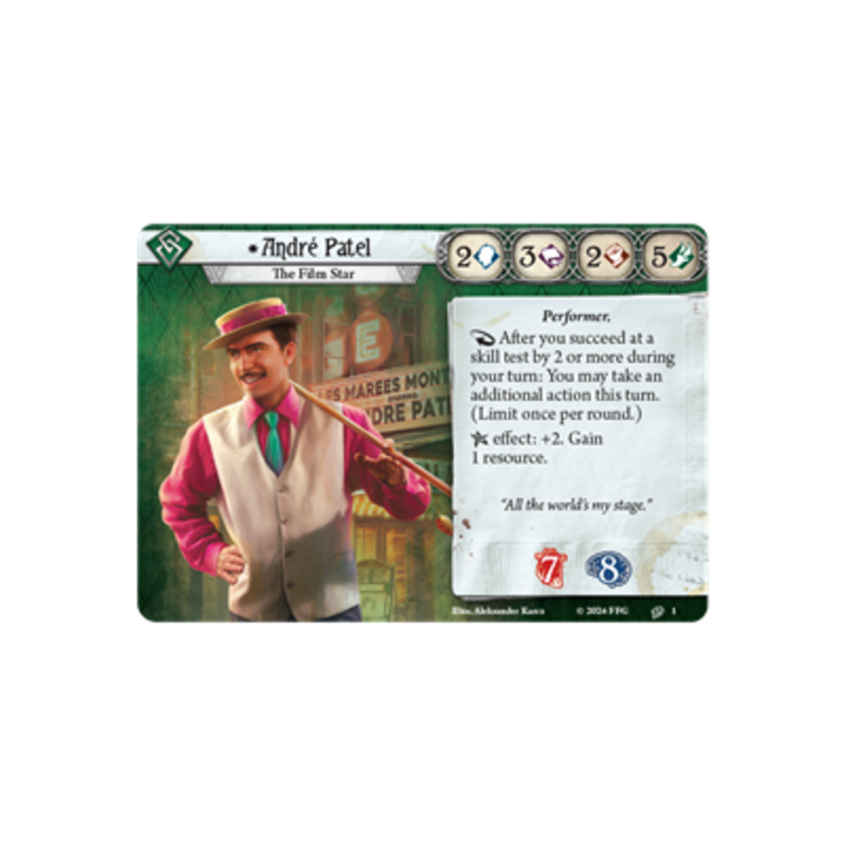Fantasy Flight Games Arkham Horror: The Card Game - André Patel Investigator Deck