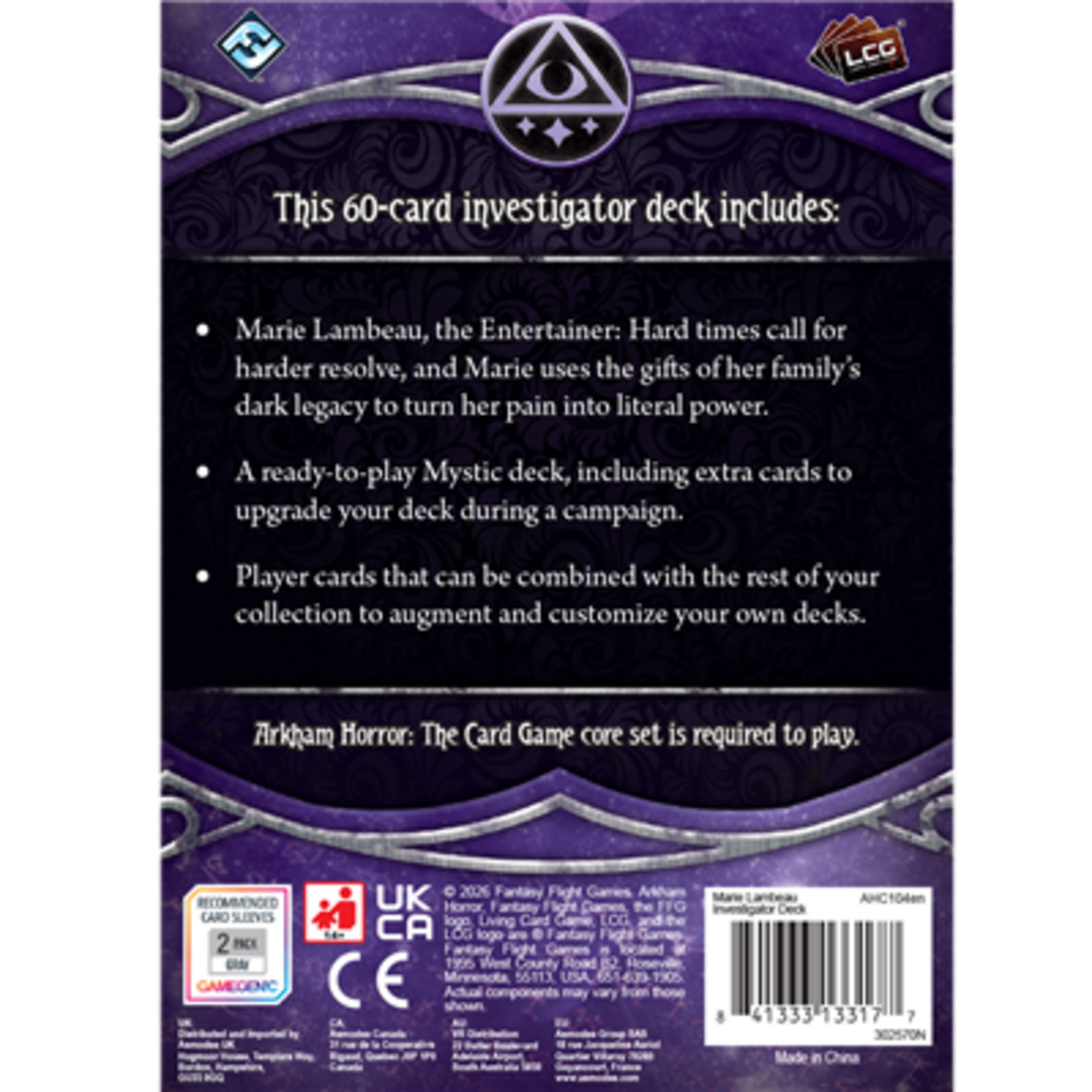 Fantasy Flight Games Arkham Horror: The Card Game - Marie Lambeau Investigator Deck