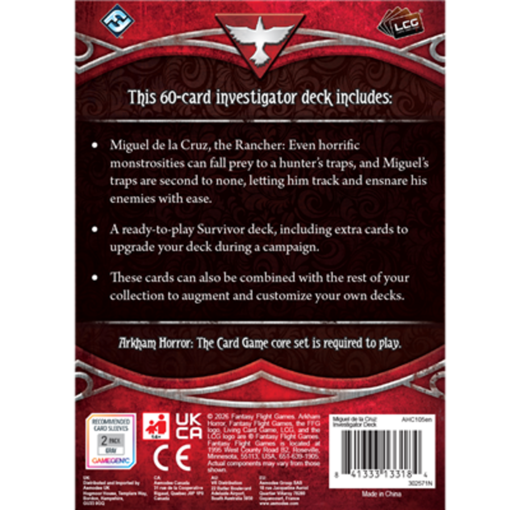 Fantasy Flight Games Arkham Horror: The Card Game - Miguel de la Cruz Investigator Deck