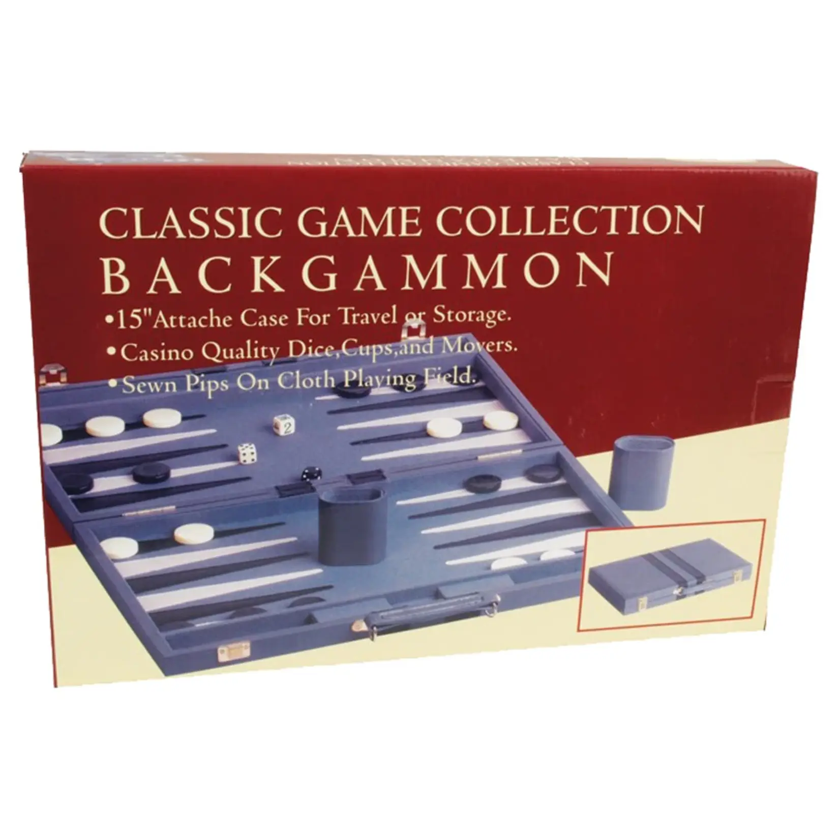 John Hansen Company Backgammon: 15 inch Folding