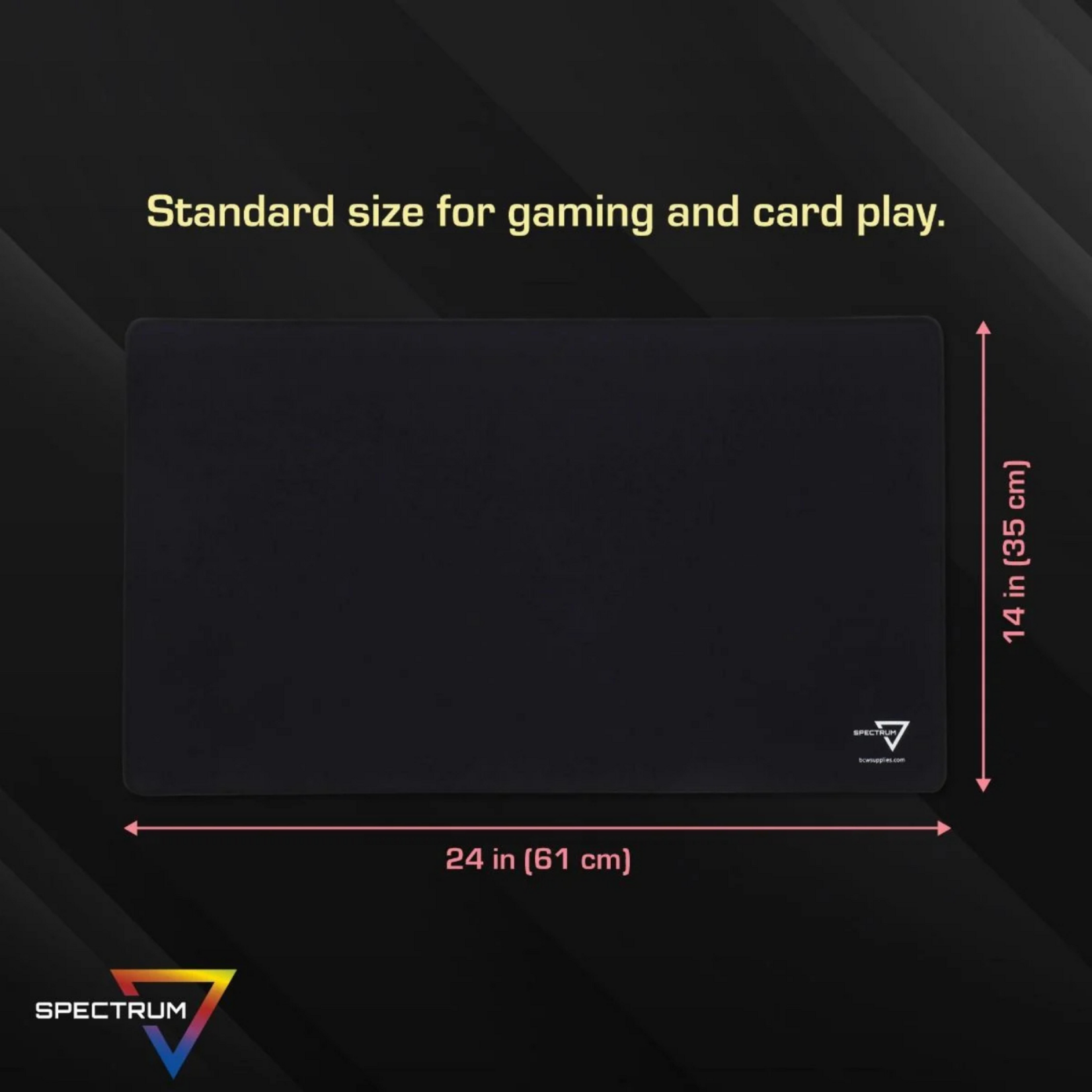 BCW Diversified Playmat: Stitched Edging - Black