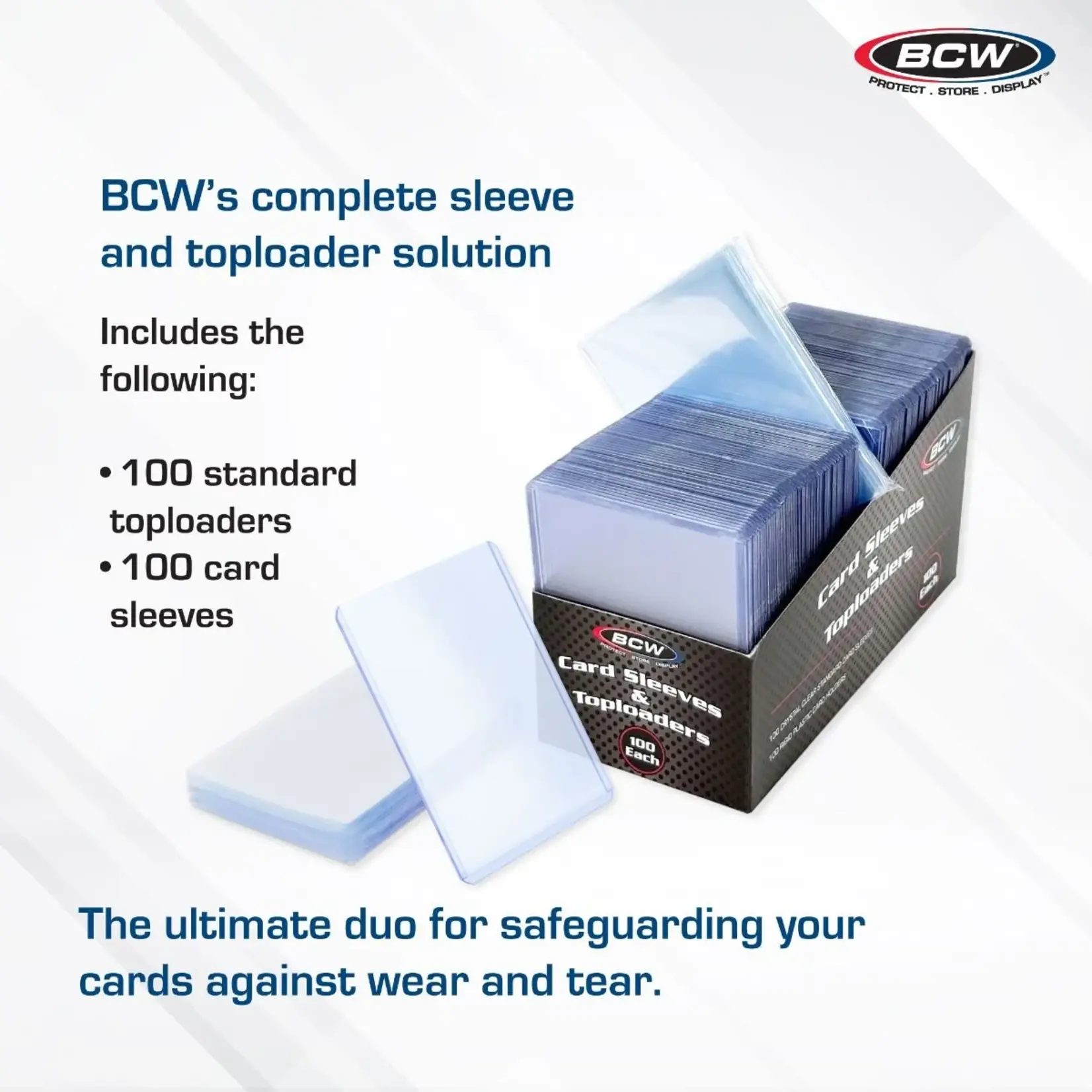 BCW Diversified 100 Count Card Sleeve and Toploader Combo Pack