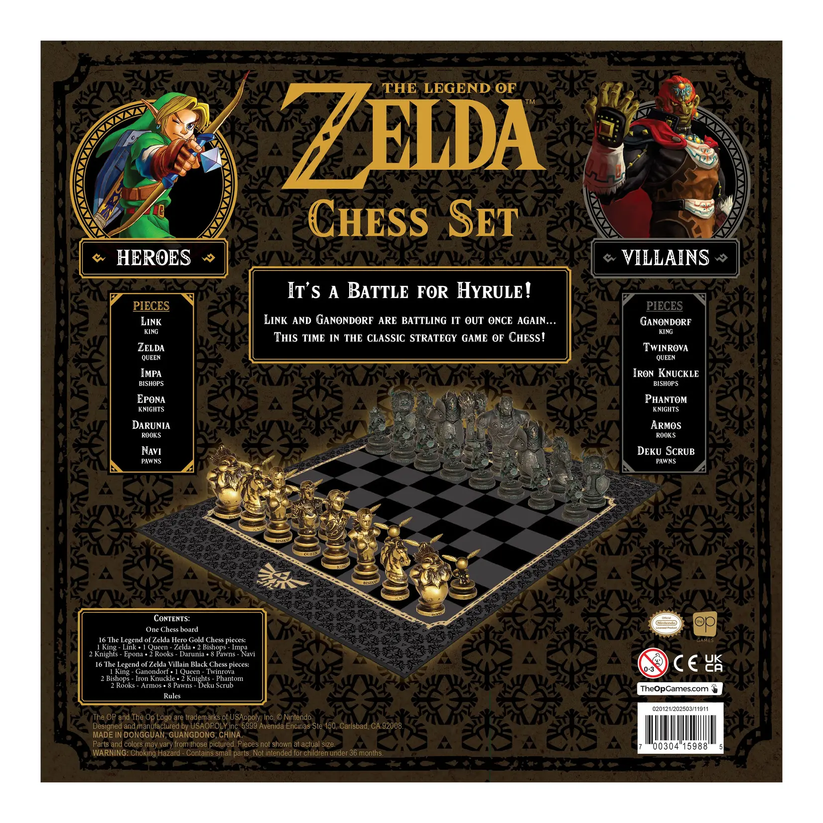 The Op Games (USAOPOLY) The Legend of Zelda Chess Set