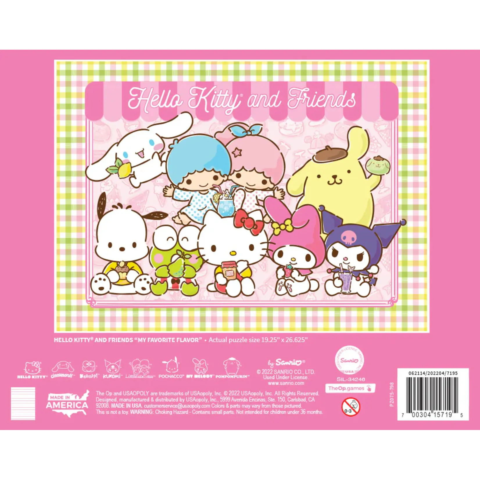 The Op Games (USAOPOLY) Hello Kitty and Friends - My Favorite Flavor - 1000 Piece Puzzle