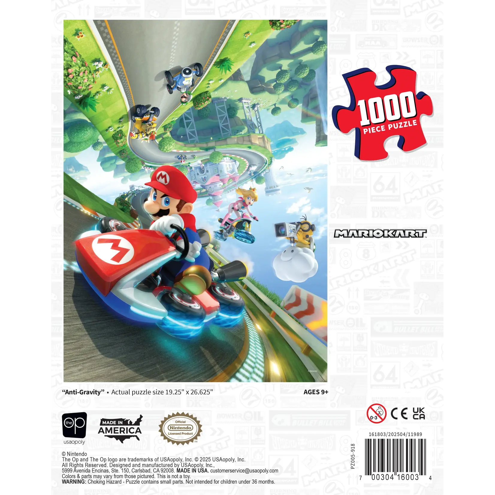 The Op Games (USAOPOLY) Mario Kart - Anti-Gravity - 1000 Piece Puzzle