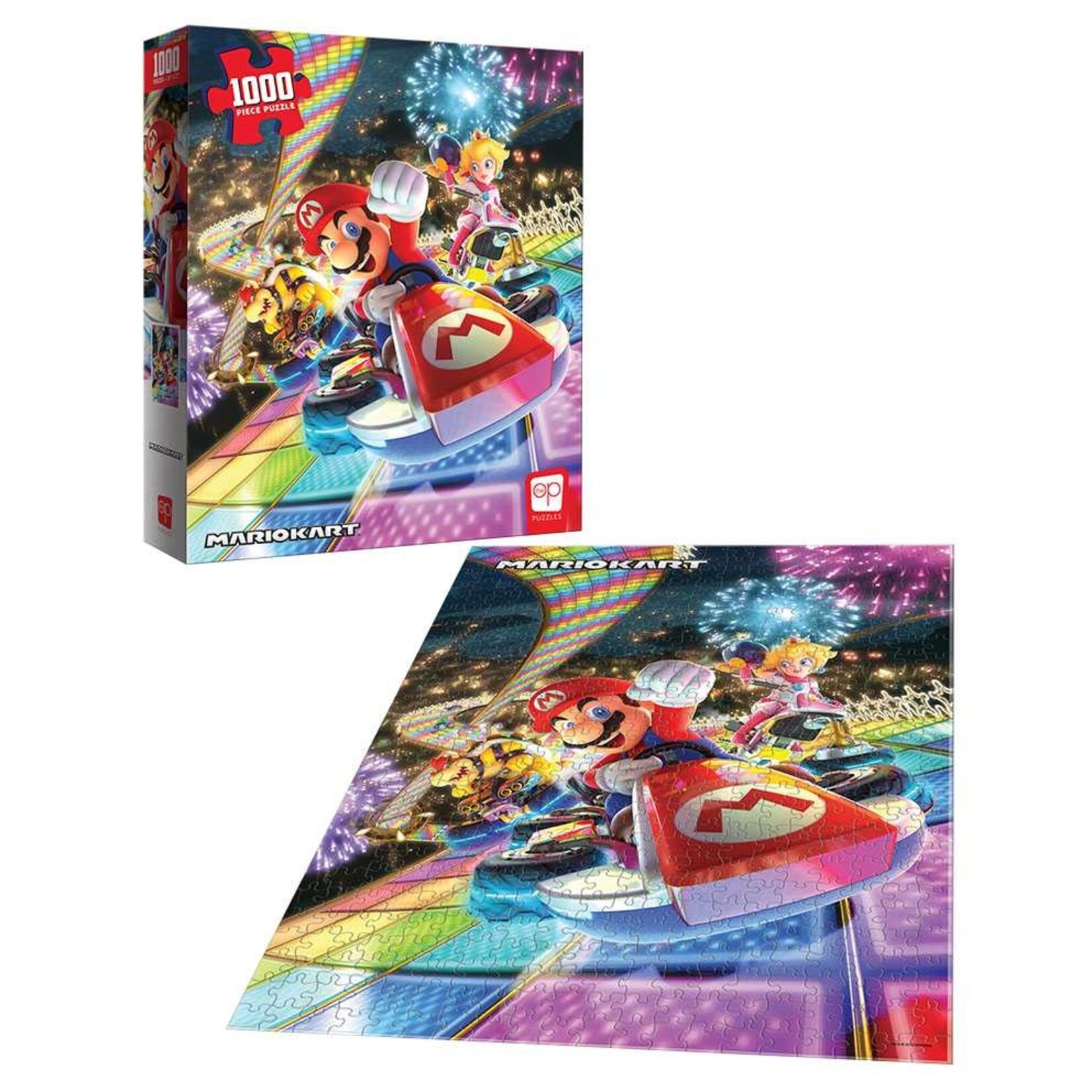 The Op Games (USAOPOLY) Mario Kart - Rainbow Road - 1000 Piece Puzzle