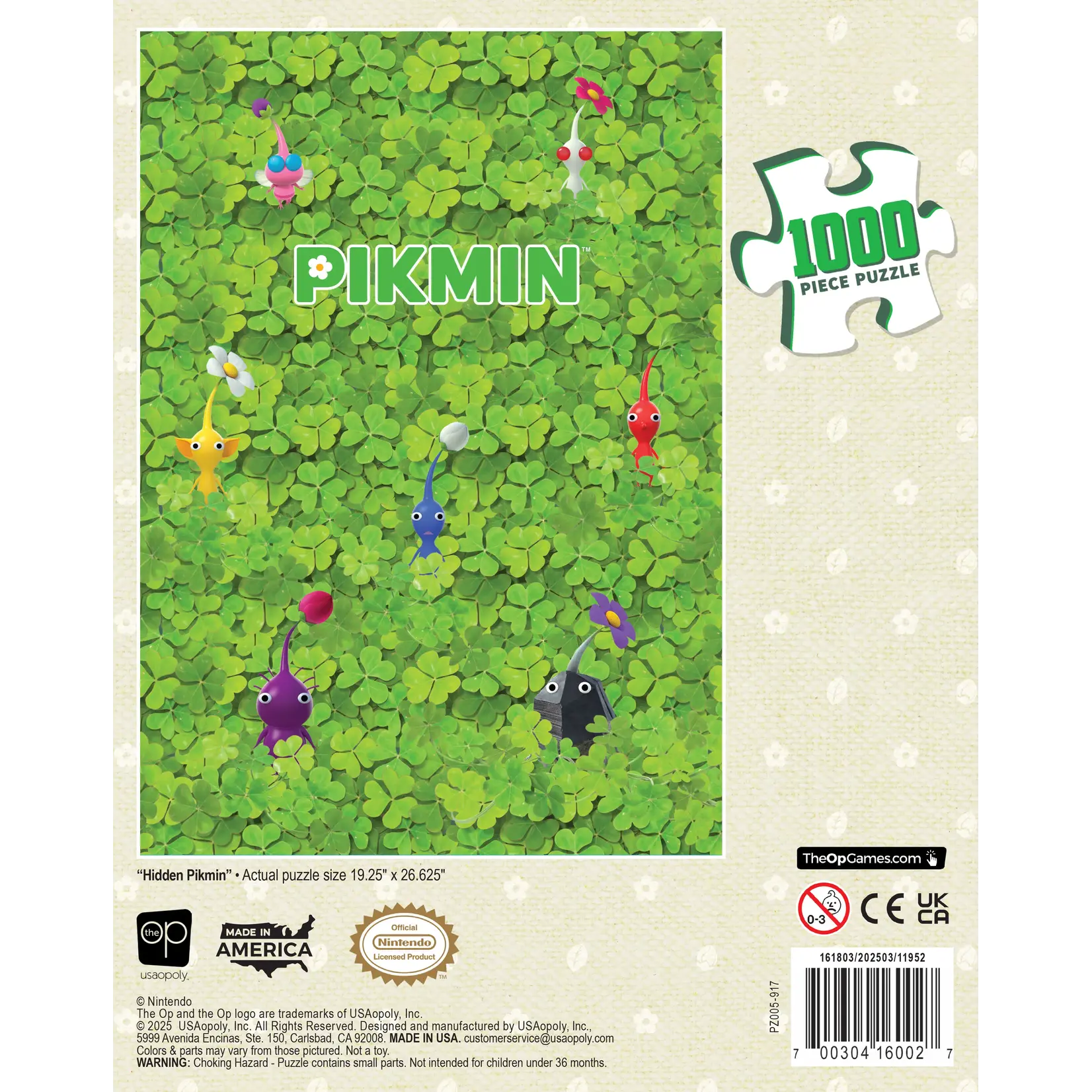 The Op Games (USAOPOLY) Hidden Pikmin - 1000 Piece Puzzle
