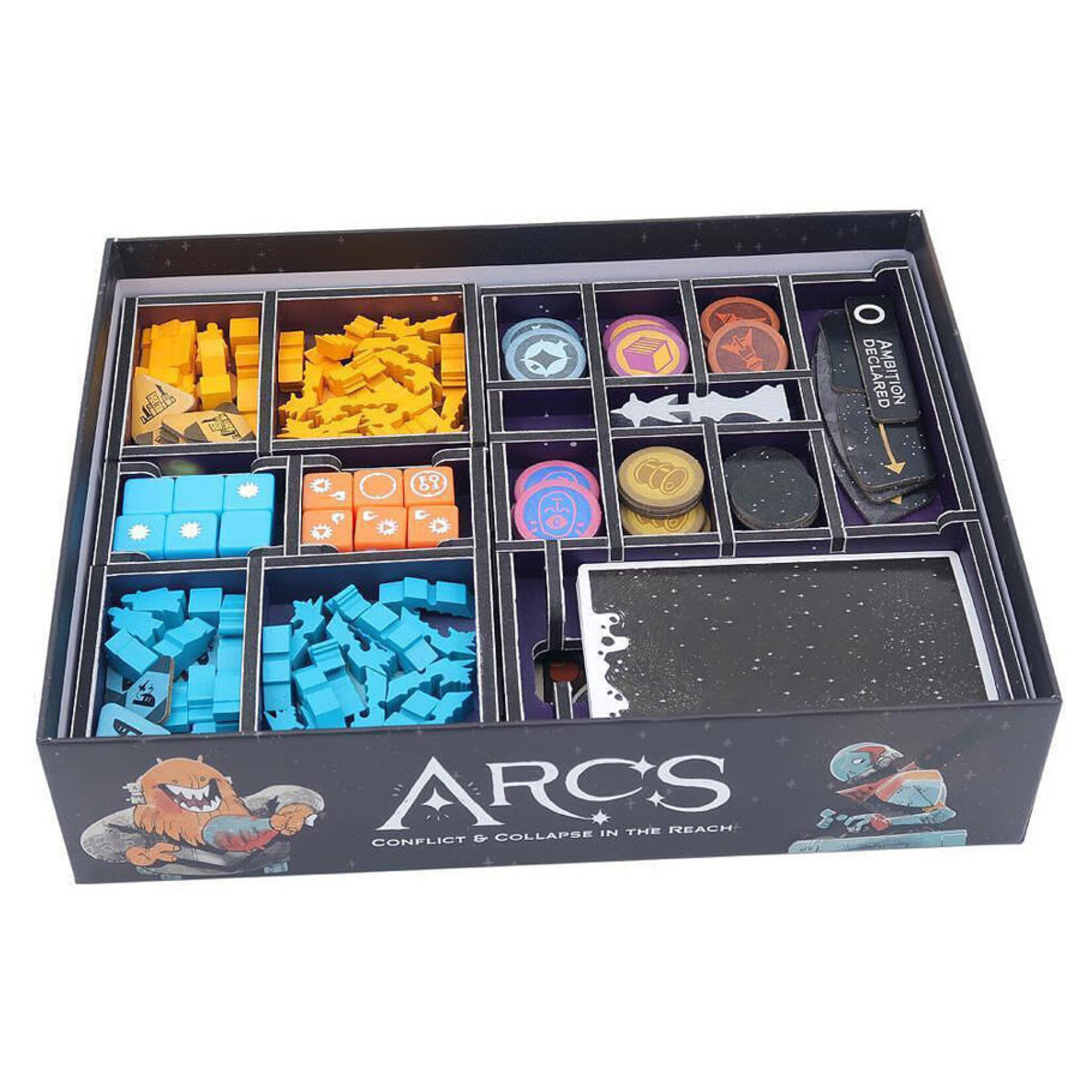 Folded Space Box Insert: Color: Arcs