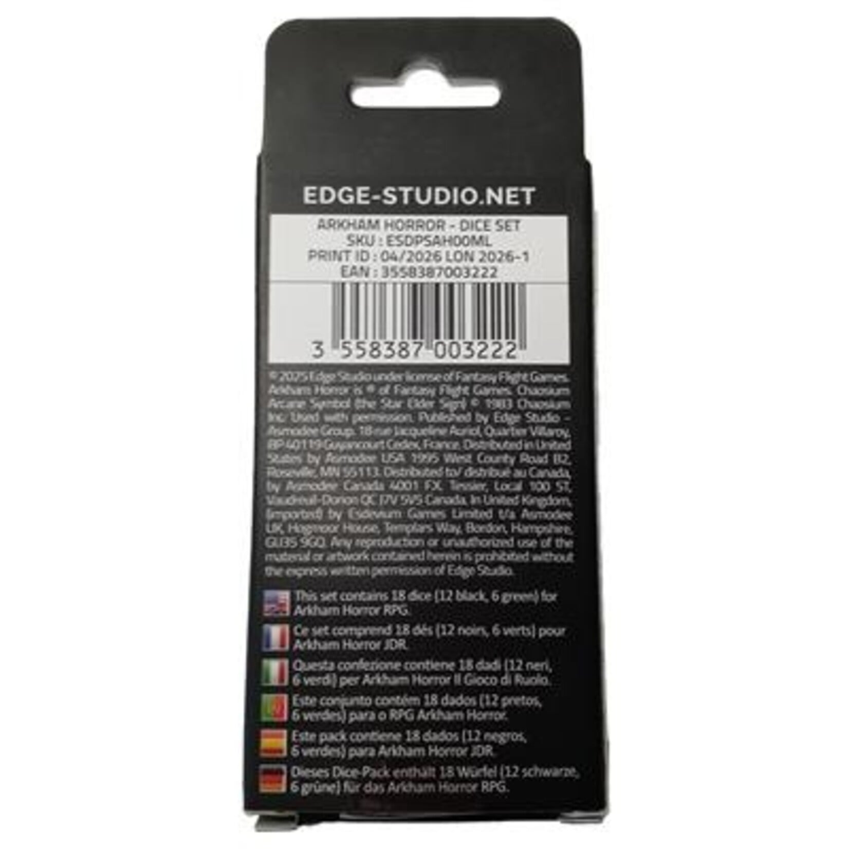 Edge Arkham Horror RPG - Dice Set