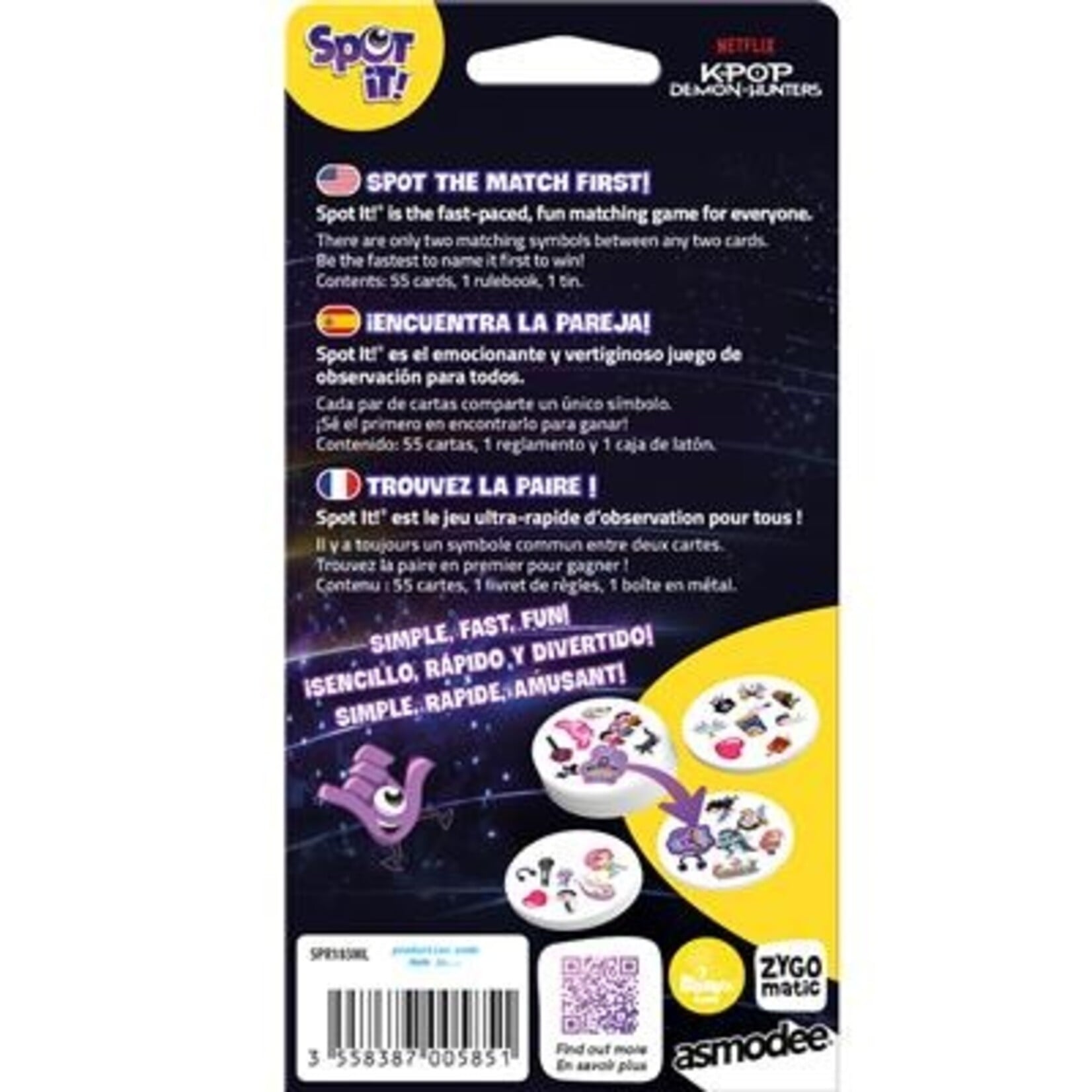 Zygomatic Spot It! K-Pop Demon Hunters (Eco Blister)