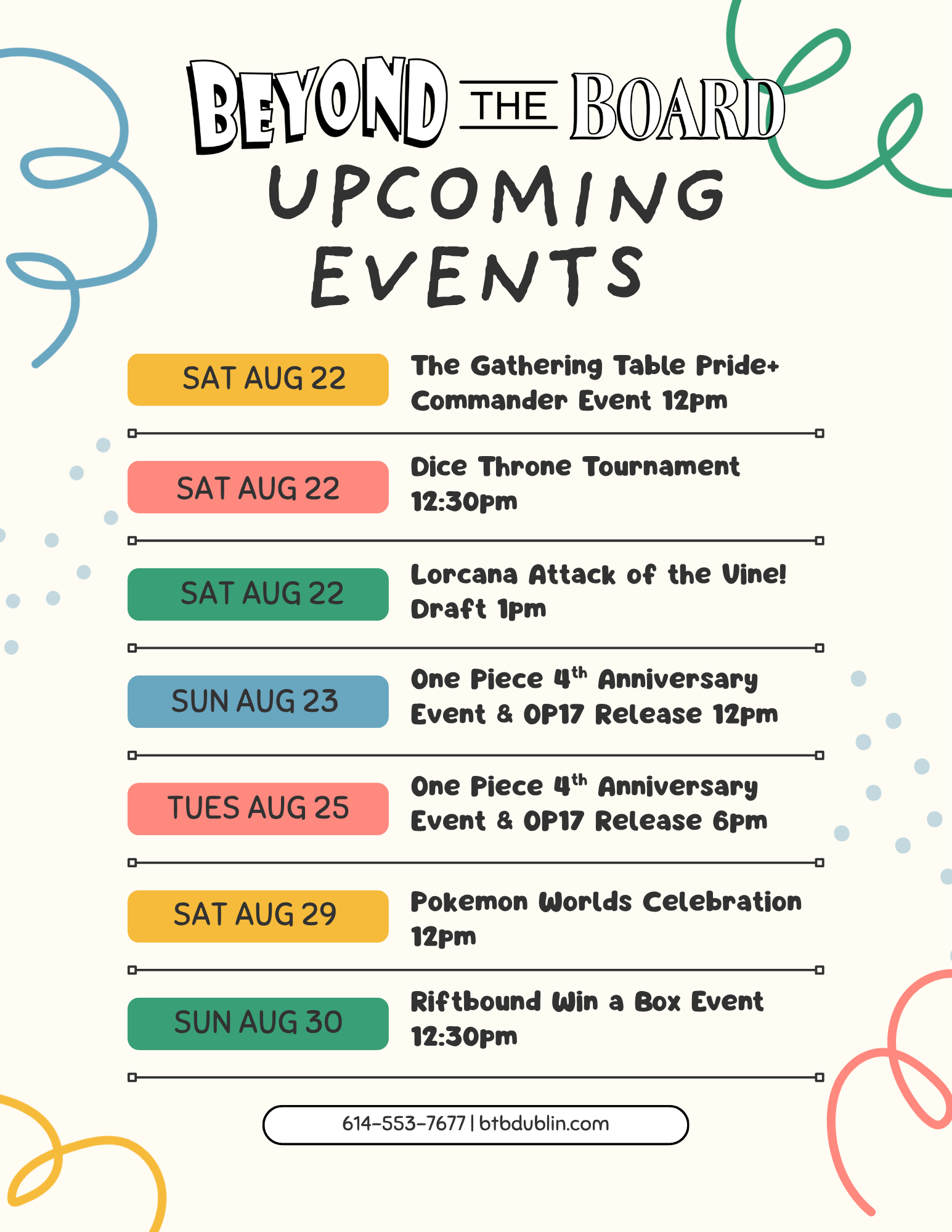 Upcoming Events