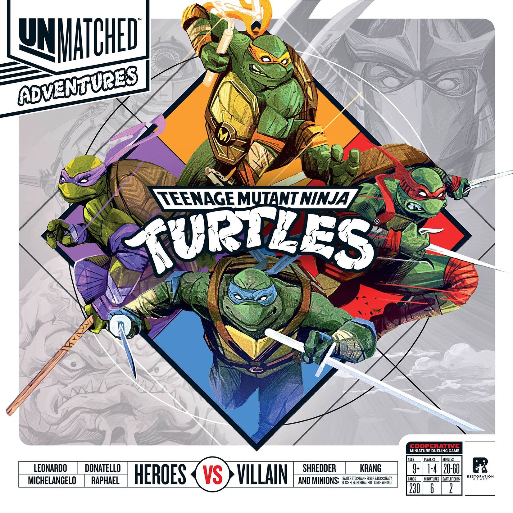Restoration Games Unmatched Adventures: Teenage Mutant Ninja Turtles