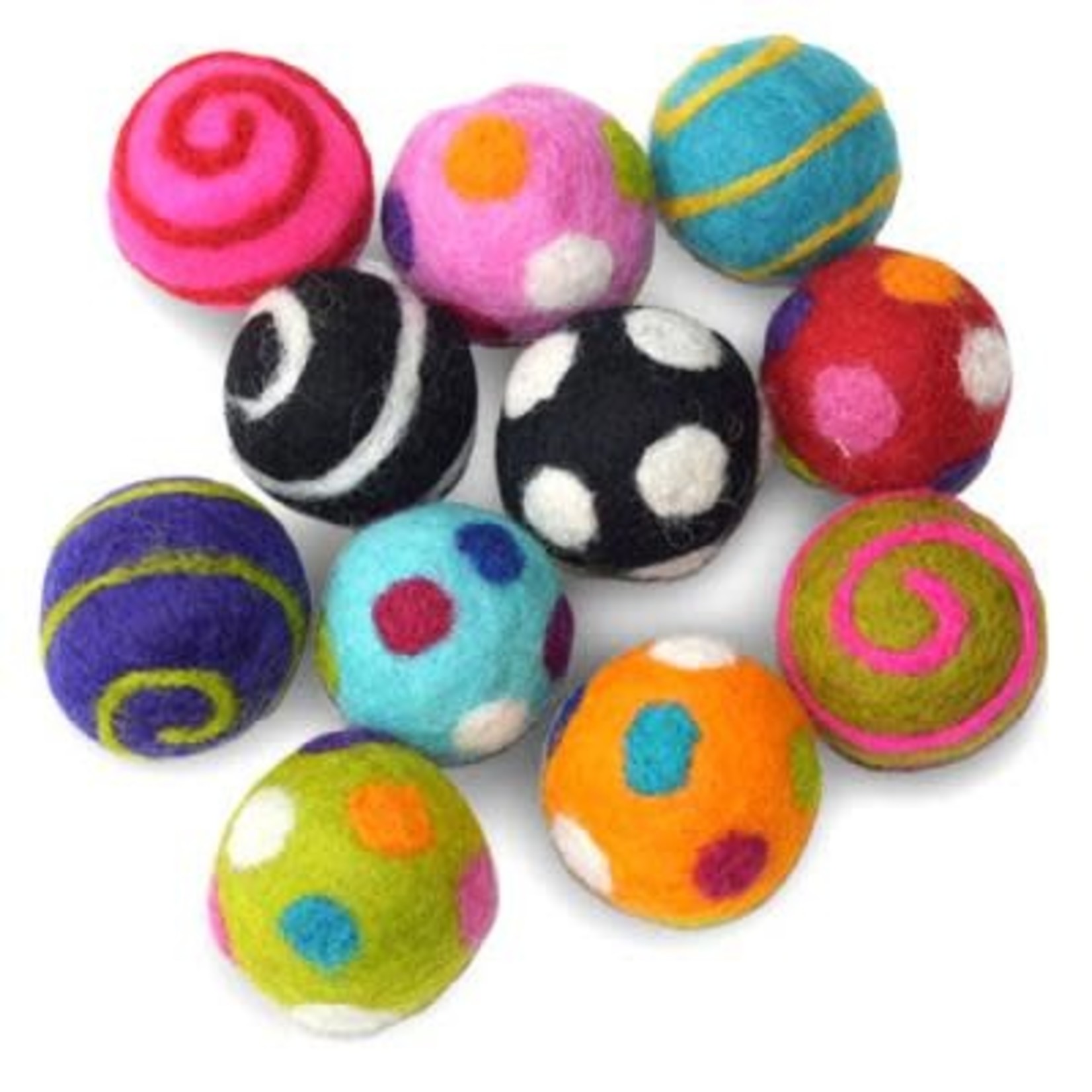 Karma Cat 1.5" Wool Ball Assorted Karma Cat Toy