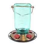 Hummingbird 25oz Glass Mason Jar Hummingbird Feeder