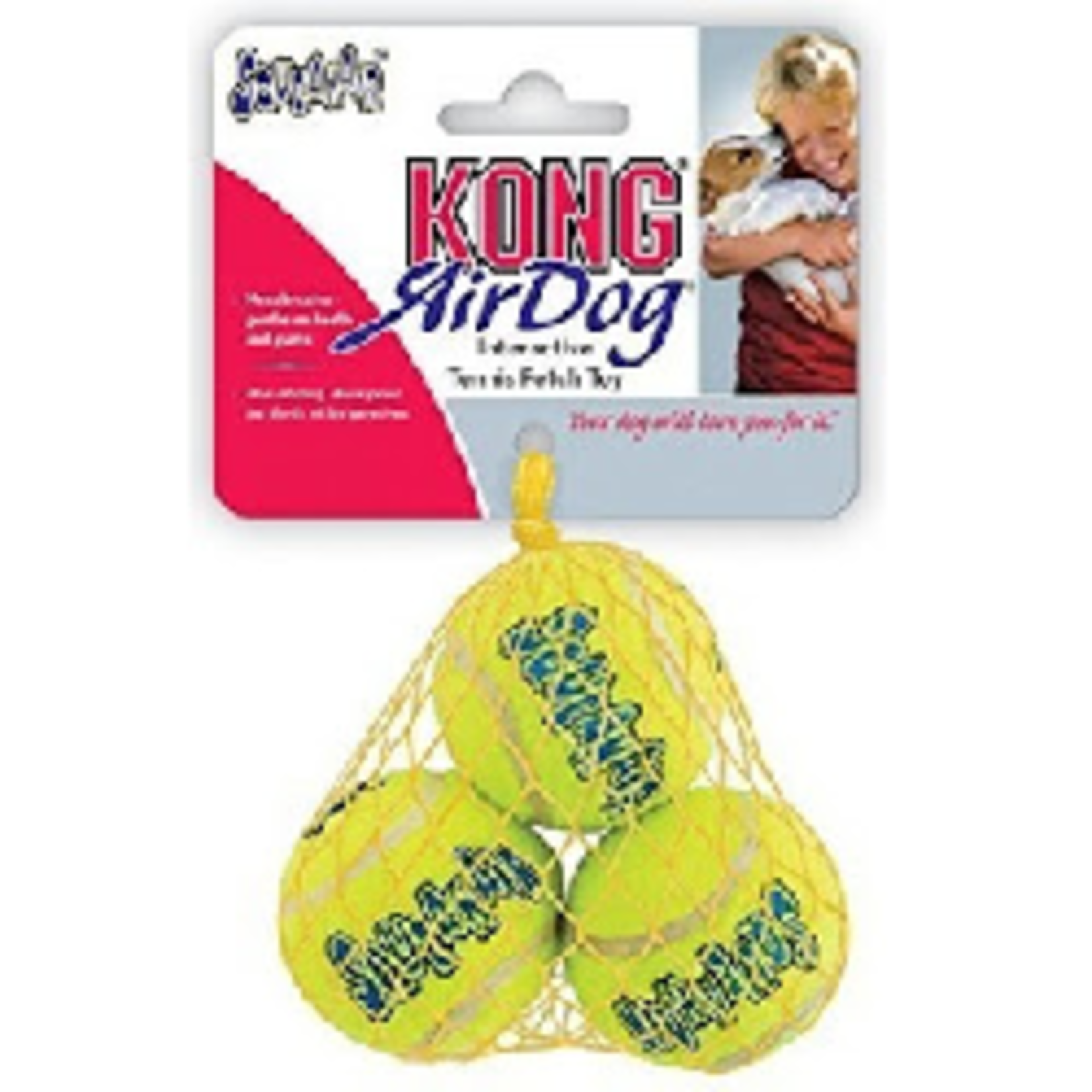 Kong 3-Pack Small Tennis Balls With Squeaker Kong