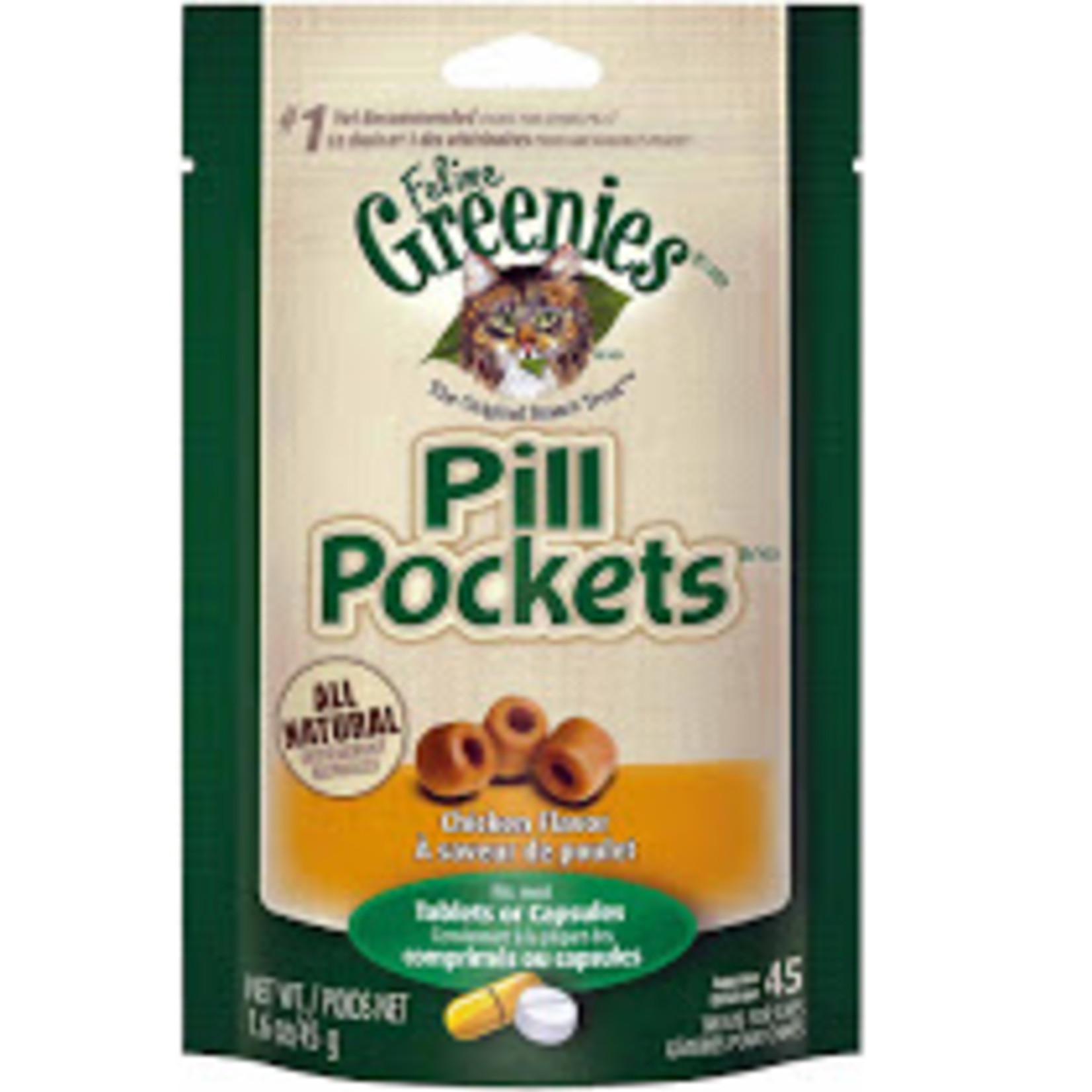 Greenies 45 Count Chicken Pill Pockets Cat Greenies