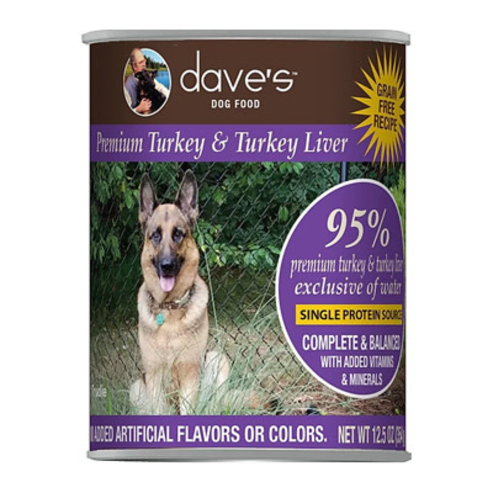 Dave's 95% Turkey & Liver Dog 13oz Daves