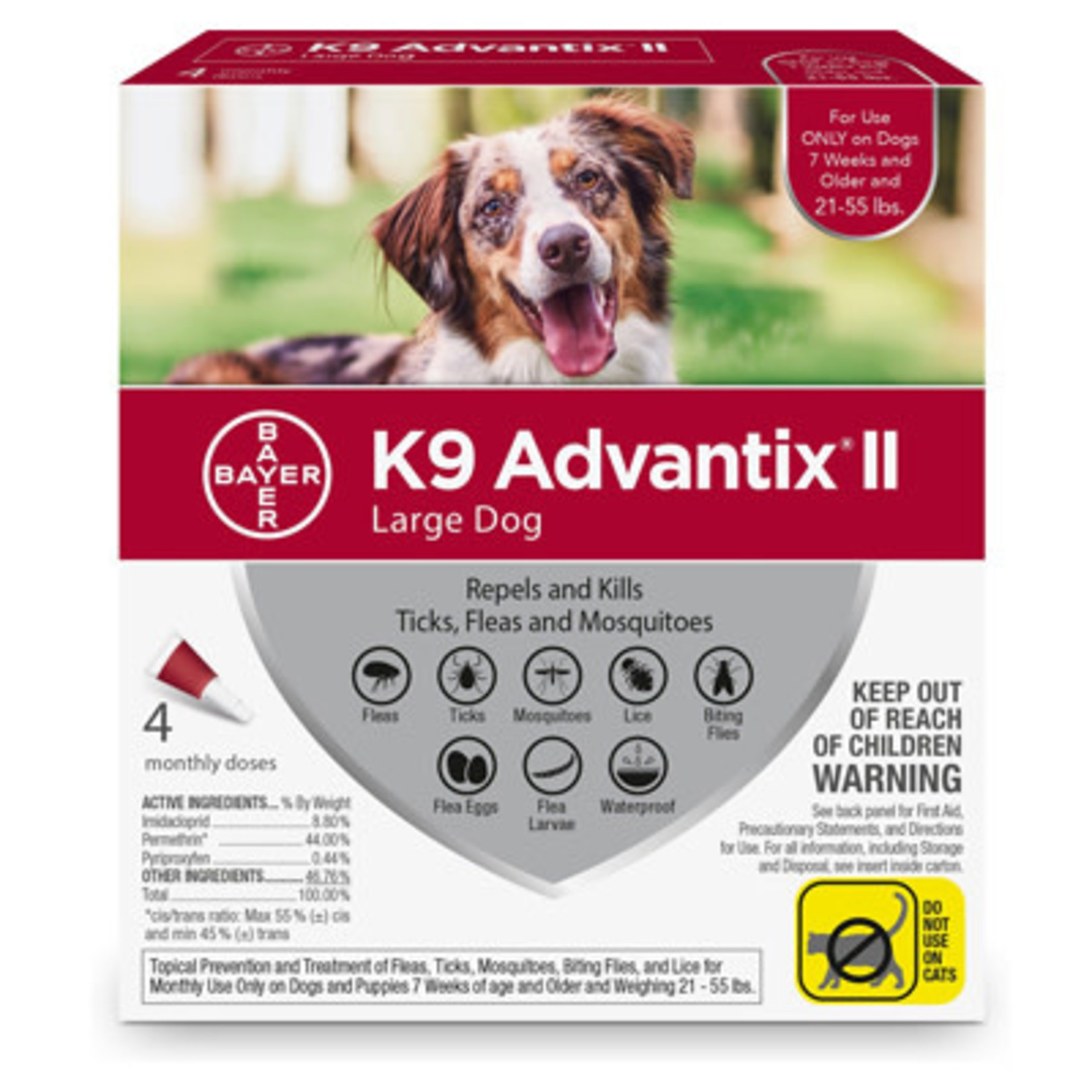 Bayer Advantix II 21-54# Large Dog 4 pack