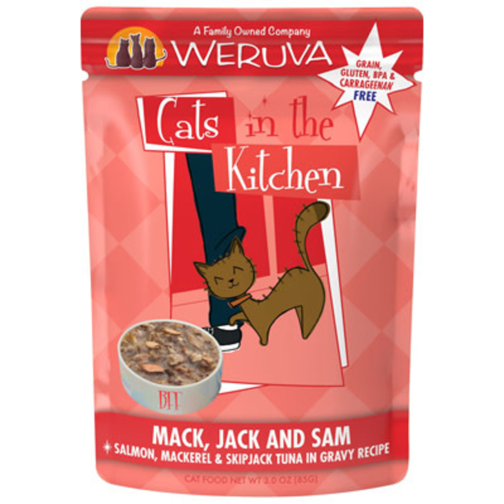 Weruva Cats in the Kitchen Mack Jack & Sam Cat 3oz Pouch Weruva