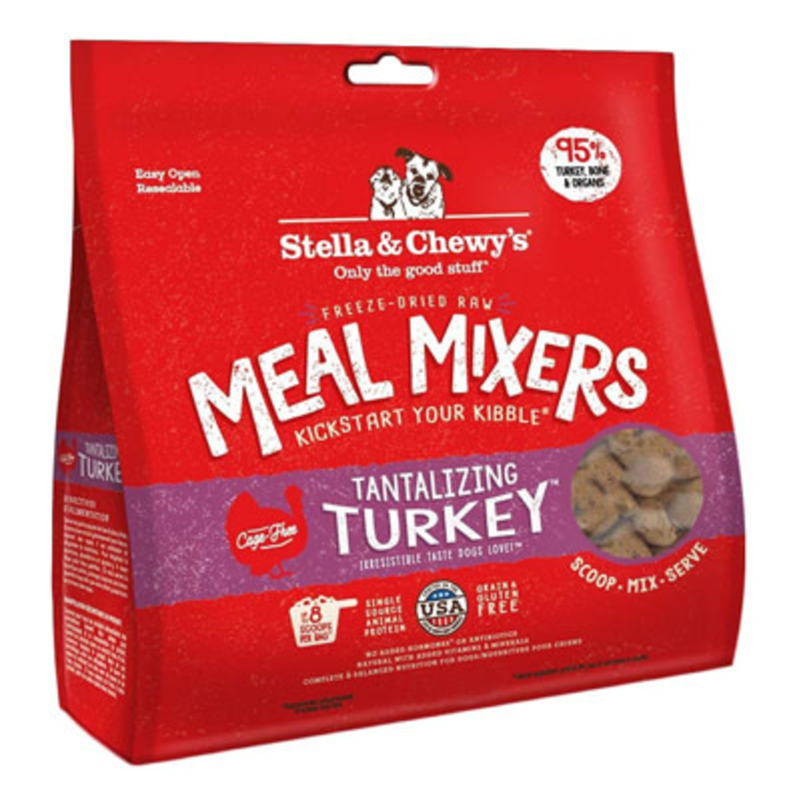 Stella & Chewy's Raw Freeze Dried Turkey Meal Mixer Dog 8oz Stella & Chewys