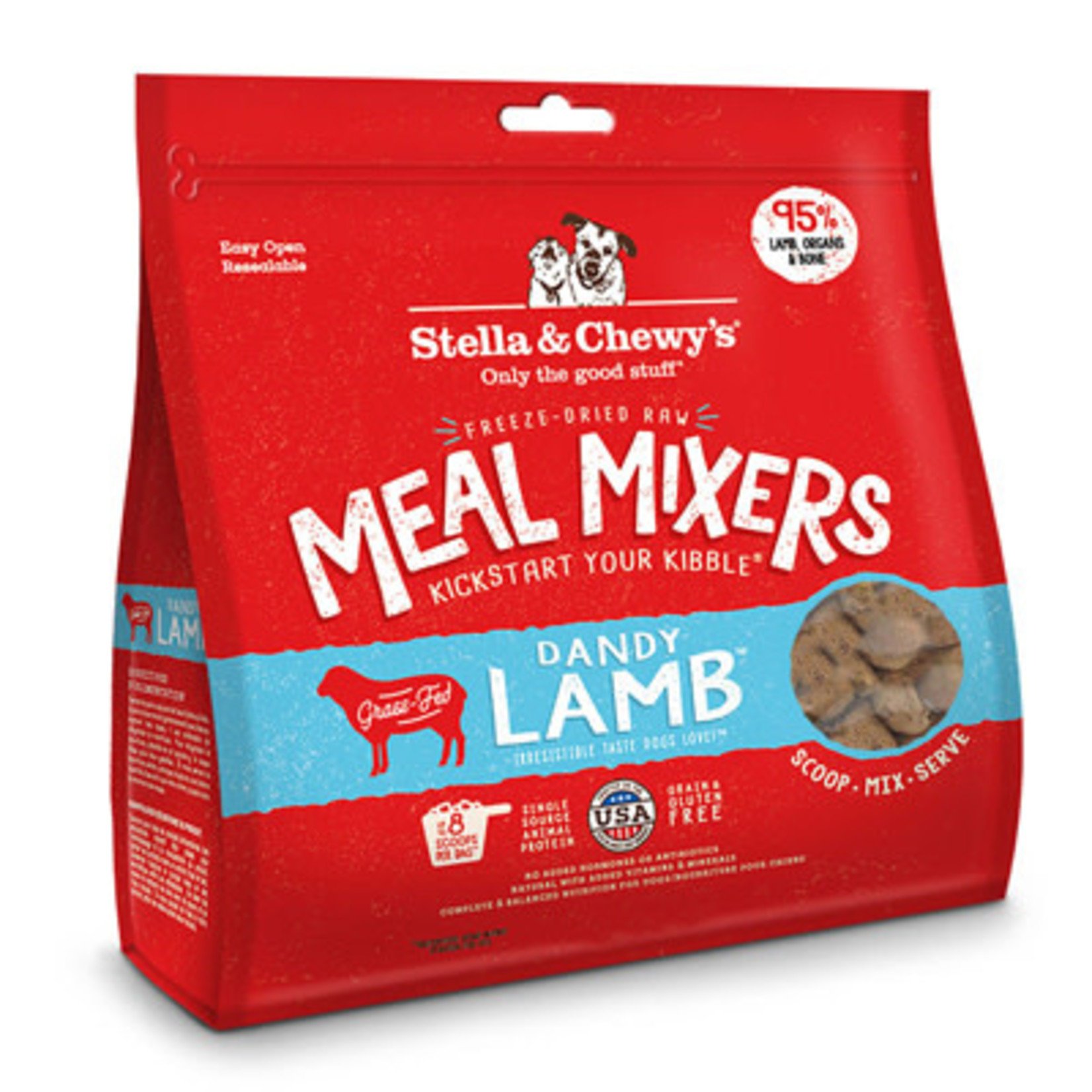 Stella & Chewy's Raw Freeze Dried Lamb Meal Mixer Dog 18oz Stella & Chewys