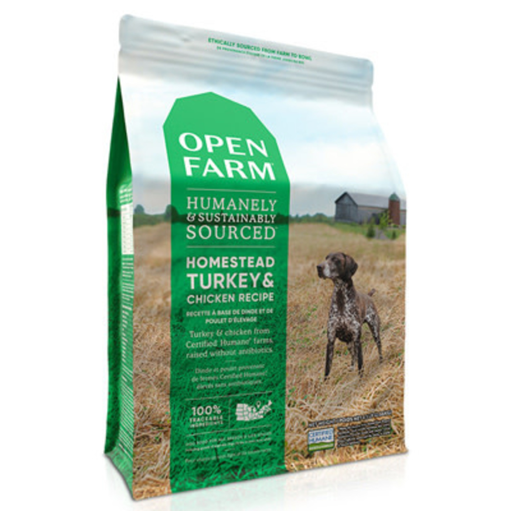 Open Farm Grain Free Homestead Turkey & Chicken Dog 22# Open Farm