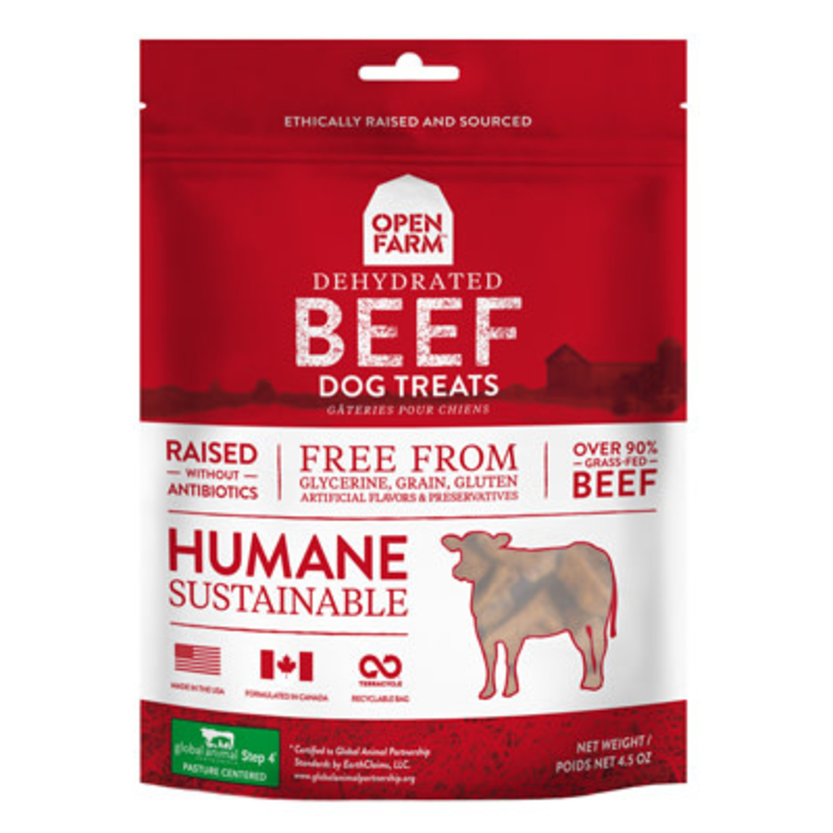 Open Farm Dehydrated Beef Treats Dog 4.5oz Open Farm West Lebanon