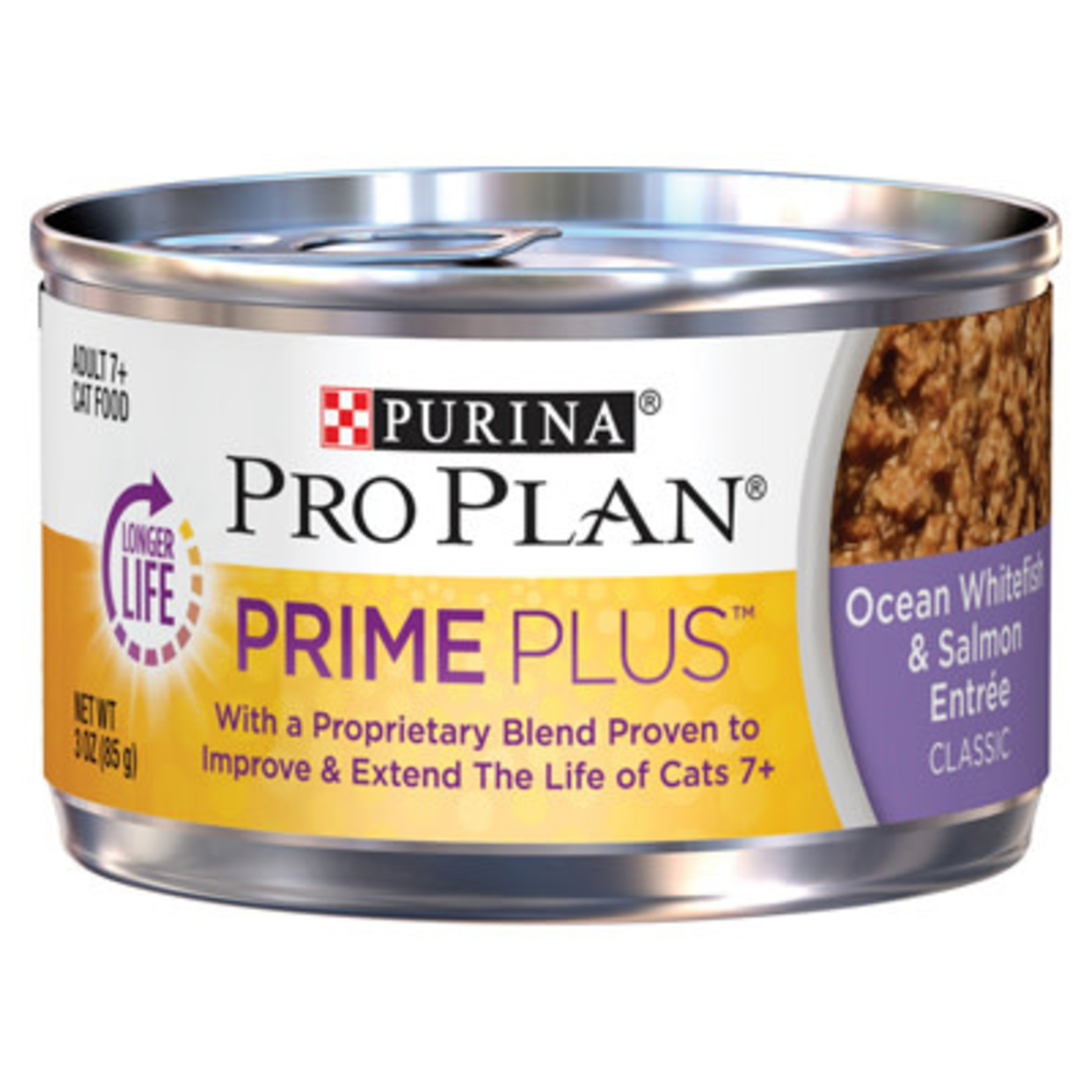 Pro Plan Prime Plus 7+ Ocean Whitefish & Salmon Entree Cat 3 oz Pro Plan