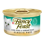 Fancy Feast Classic Pate Cod Sole & Shrimp Feast Cat 3oz Fancy Feast