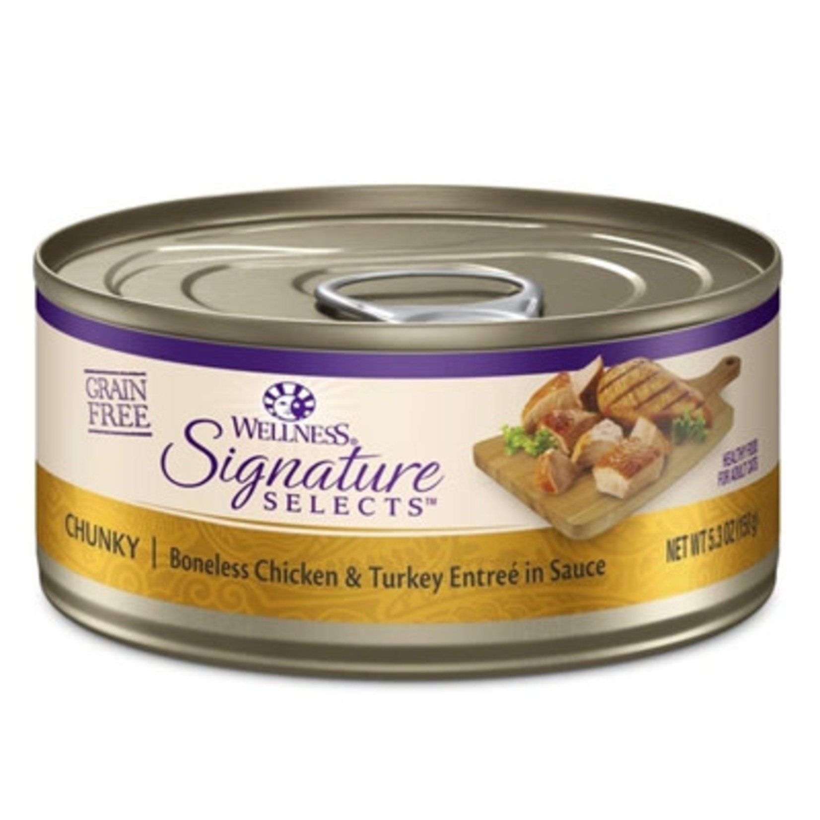 Wellness Core Signature Selects Grain Free Chunky Chicken Turkey Cat 5.3oz Wellness