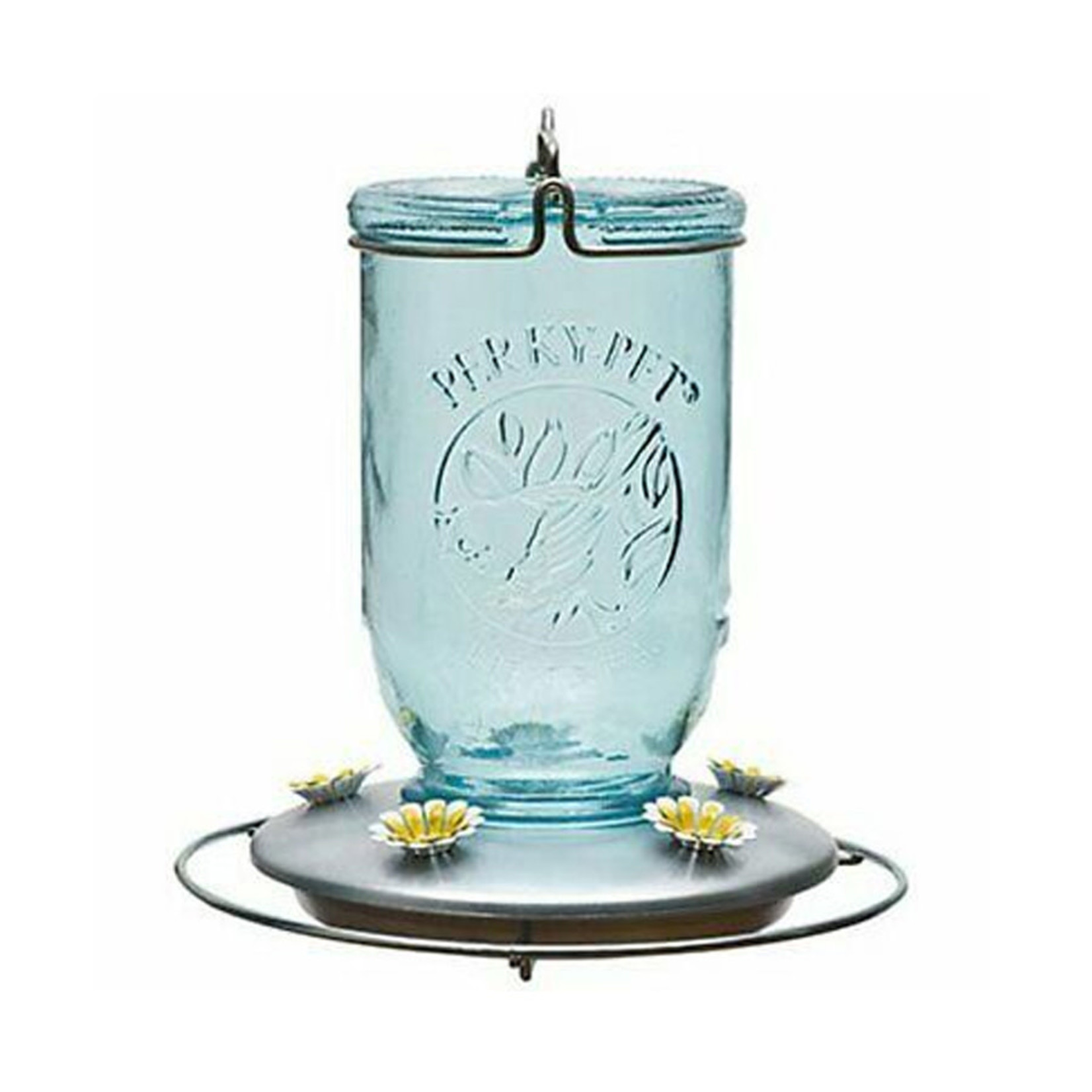 Hummingbird 785 Mason Jar Blue Hummingbird Feeder 32oz